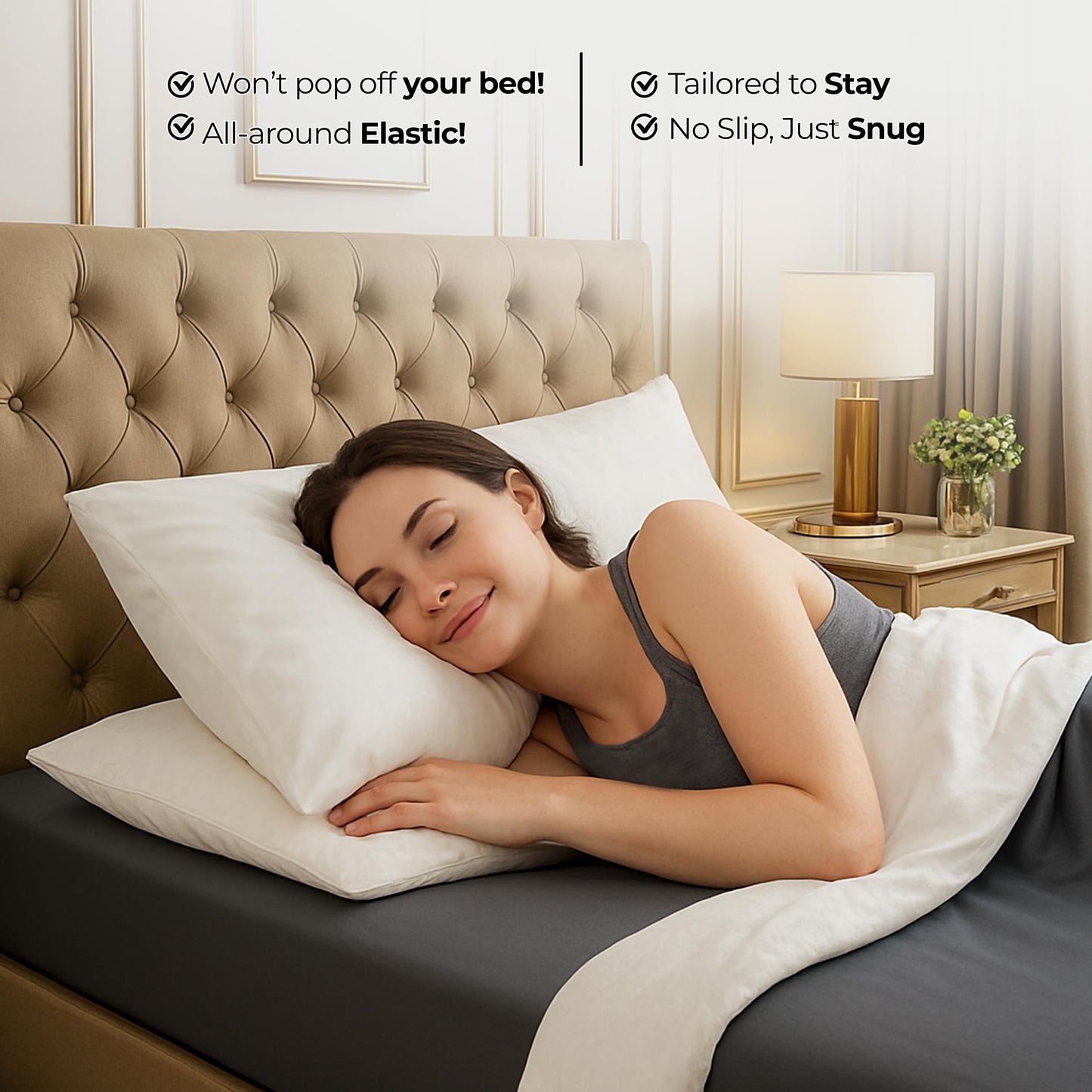 Utopia Bedding Queen Fitted Sheet - Bottom Sheet - Deep Pocket - Soft Microfiber -Shrinkage and Fade Resistant-Easy Care -1 Fitted Sheet Only (Grey) ๐ All In One Marketplace Canada