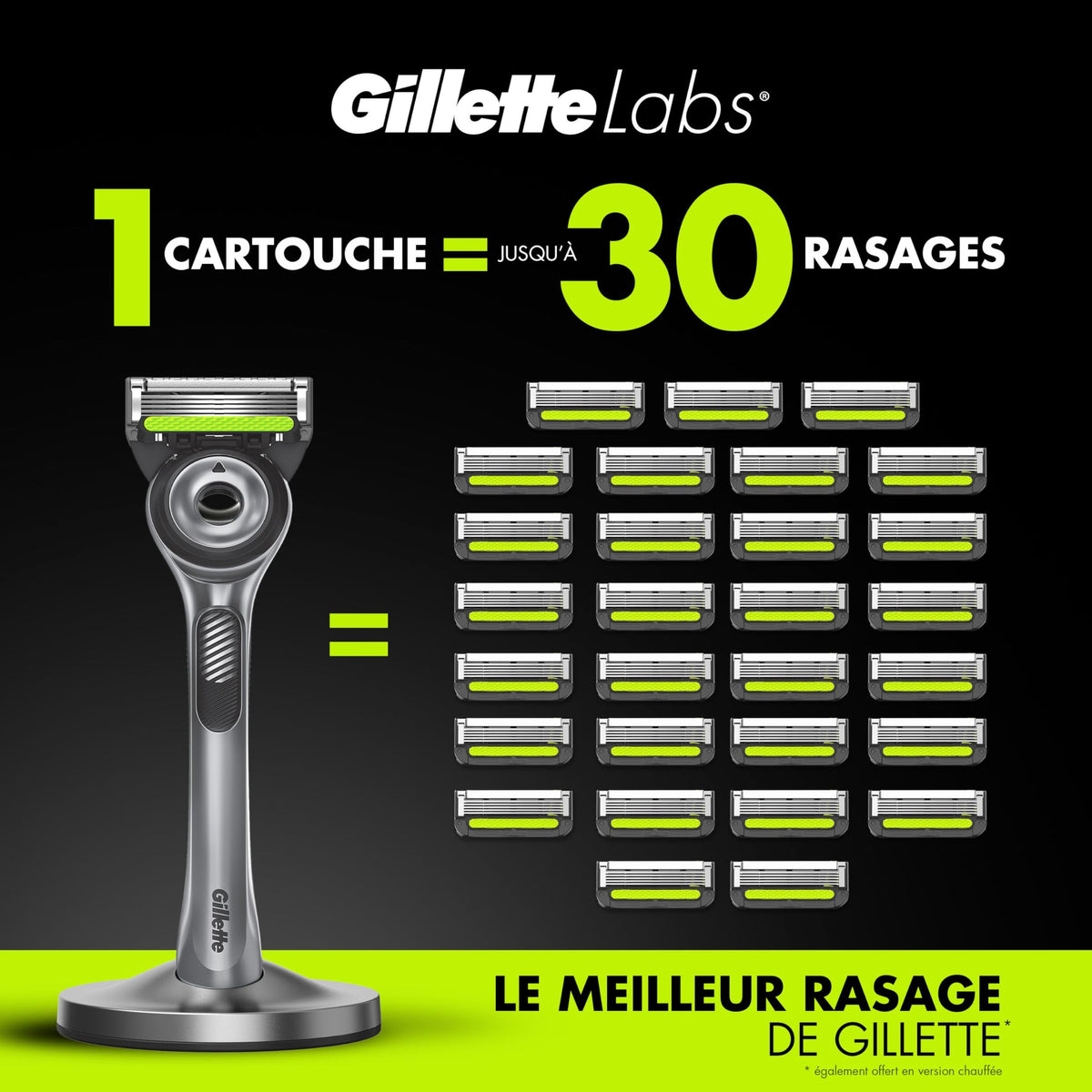 Gillette Mens Razor Blade Refills with Exfoliating Bar by GilletteLabs, Compatible Only with GilletteLabs Razors with Exfoliating Bar and Heated Razor, 4 Razor Blade Cartridges 🍁 All In One Marketplace Canada