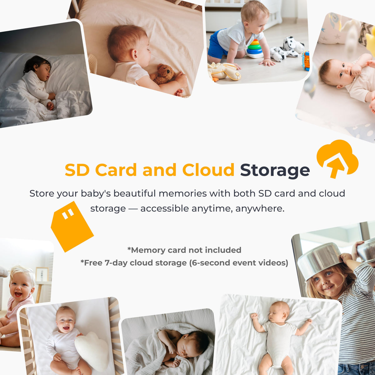 Arenti Baby Monitor 2 Cameras, Smart WiFi 6 Baby Cameras with 5-Inch Upgraded Wireless Display, 360° View, Auto-Night Vision, Temperature Sensor, Sound & Motion Detection, 2 Way Audio, VOX Mode (B2) 🍁 All In One Marketplace Canada