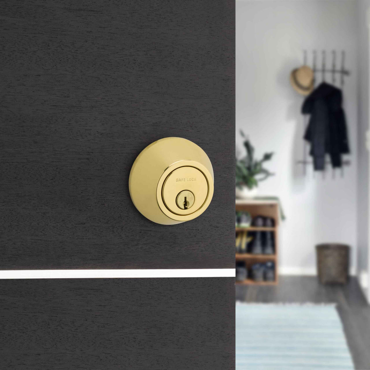 Weiser Safelock Brass Round Deadbolt Lock, ANSI/BHMA Grade 3 Certified Front Door Lock, Exterior Door Lock with Key, Traditional Door Locks for Entry Door π All In One Marketplace Canada