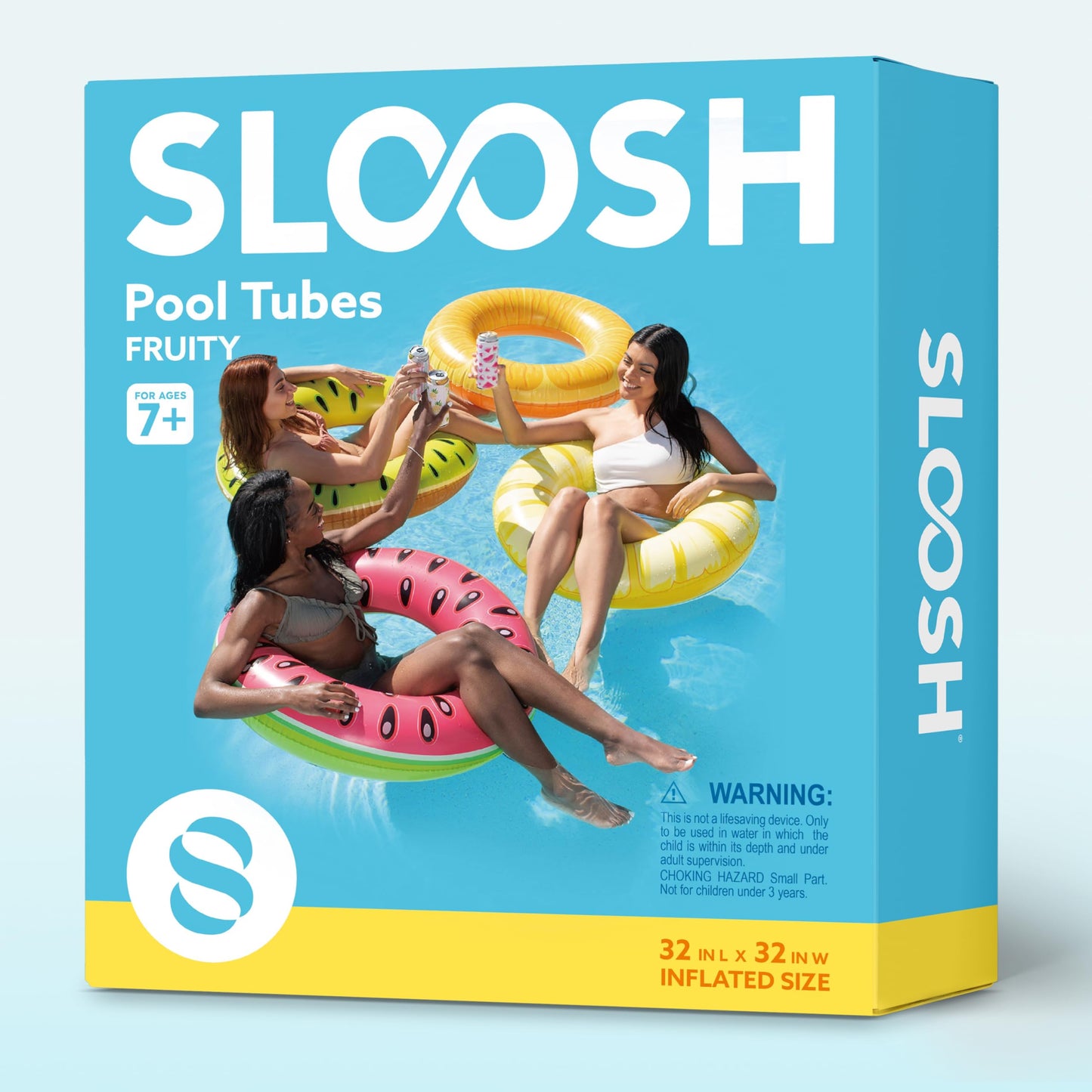 Sloosh 4 Pack Inflatable Pool Floats Pool Rings Swimming Tubes Swimming Toys Beach Swimming Party Toys for Kids and Adults ๐ All In One Marketplace Canada