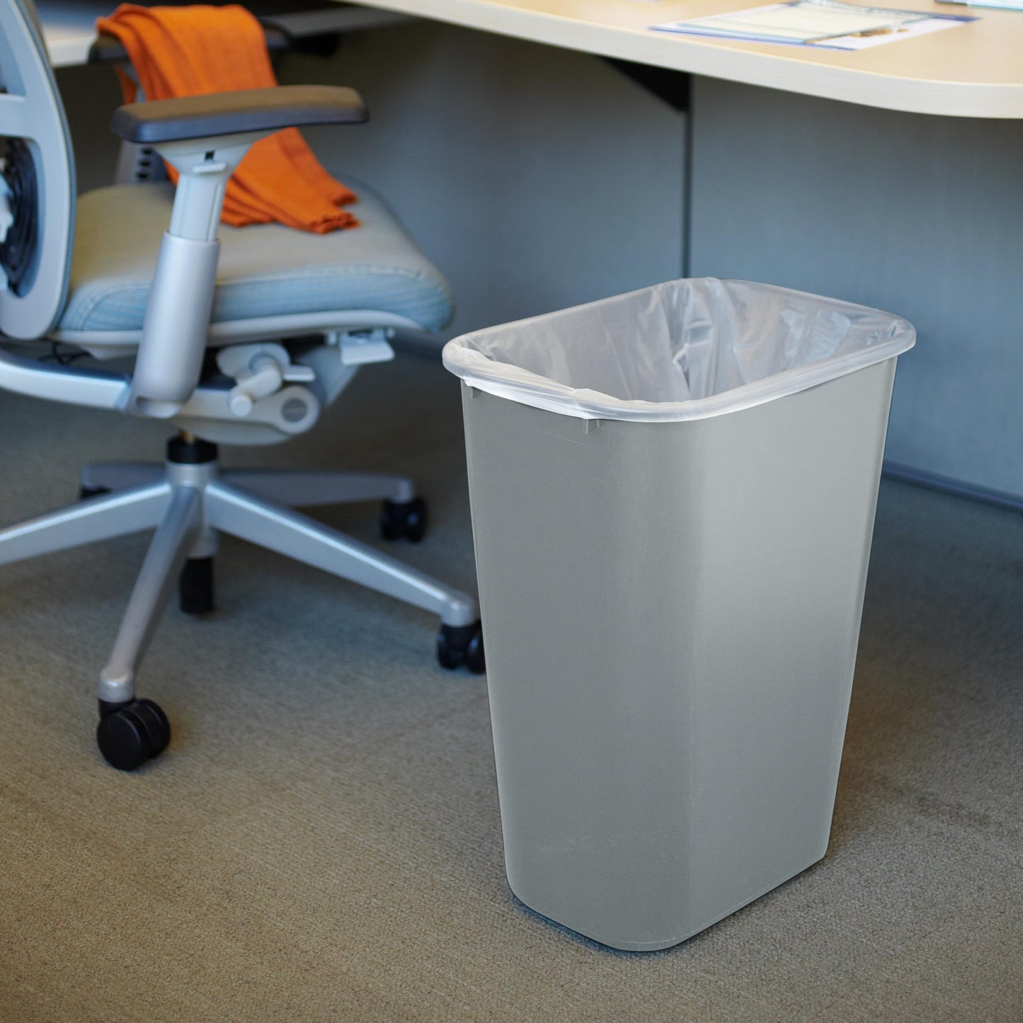 Rubbermaid Commercial Products Deskside Wastebasket/Trash Can, 10.25-Gallon/41-Quart, Gray, Plastic, Garbage Can for Home/Office, Fits Under Desk/Sink/Cabinet ๐ All In One Marketplace Canada