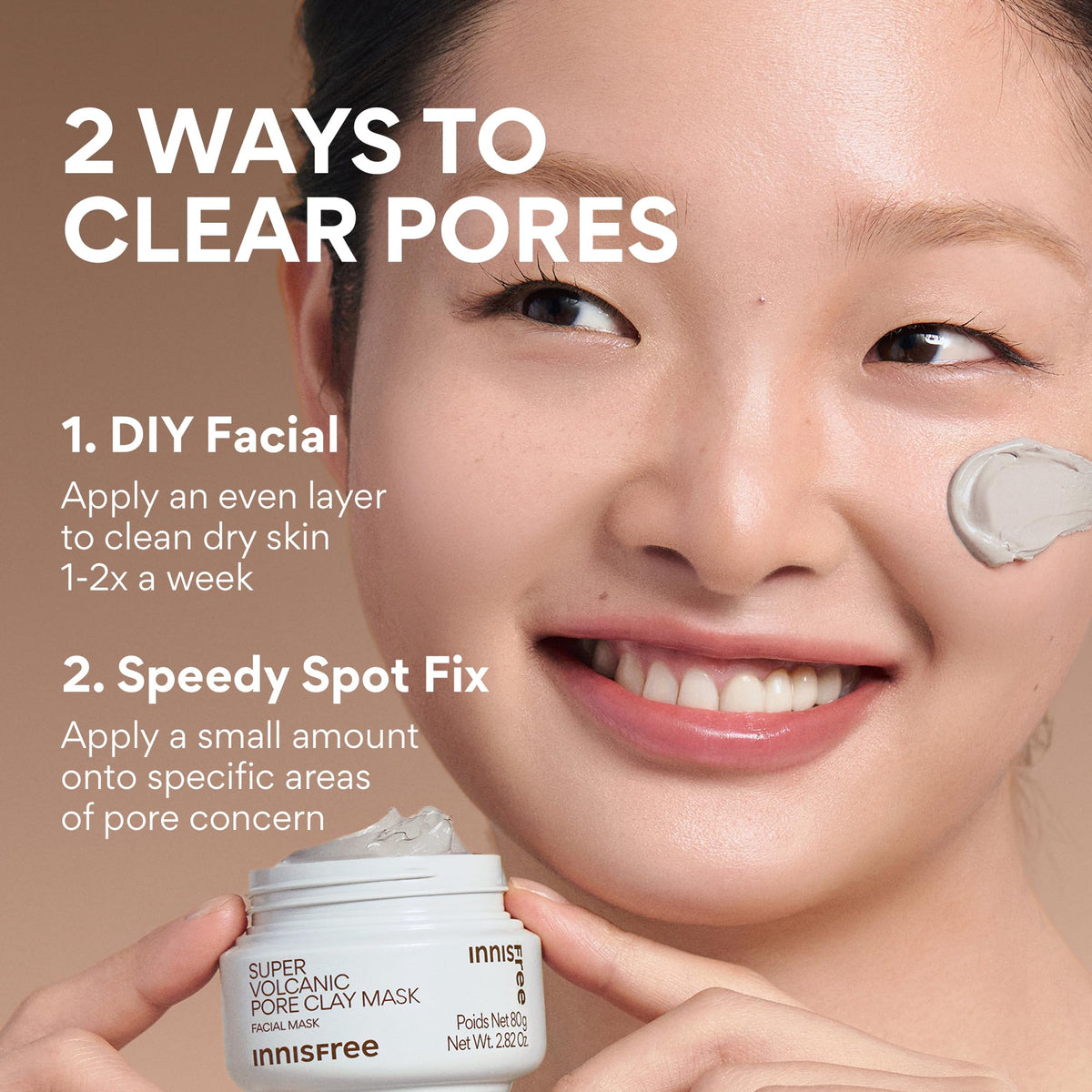 Innisfree Super Volcanic Clay Mask, Premium Korean Skincare with AHA and Natural Clusters for Deep Pore Detox, Gentle Exfoliation, Oil Control ๐ All In One Marketplace Canada