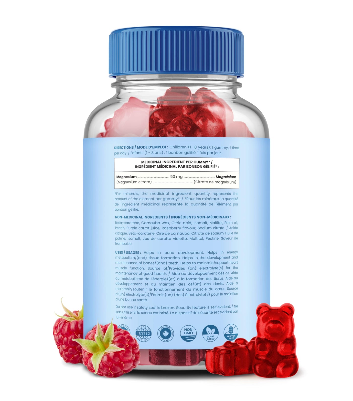 Magnesium For Kids - 120 Count - Sugar Free Calm Magnesium Gummies for Kids - 4 Month Supply - Supports Bone Health, Sleep - Chewable Gummy Vitamin Supplement ๐ All In One Marketplace Canada