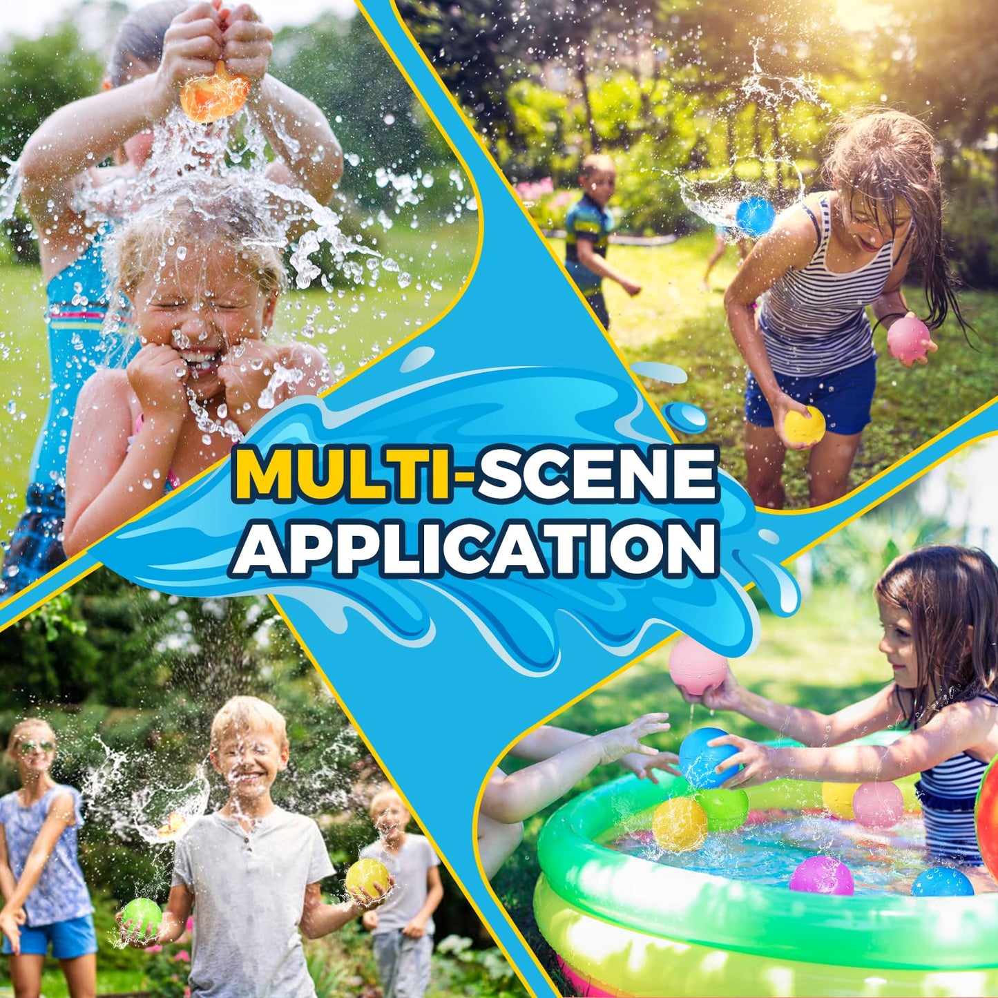 Smasiagon Reusable Magnetic Water Balloons: 15 PC Refillable Water Bombs Splash Balls Self Sealing Quick Fill - Silicone Water Toys with Mesh Bag for Kids Adults Water Games Outside Summer Fun Party 🍁 All In One Marketplace Canada