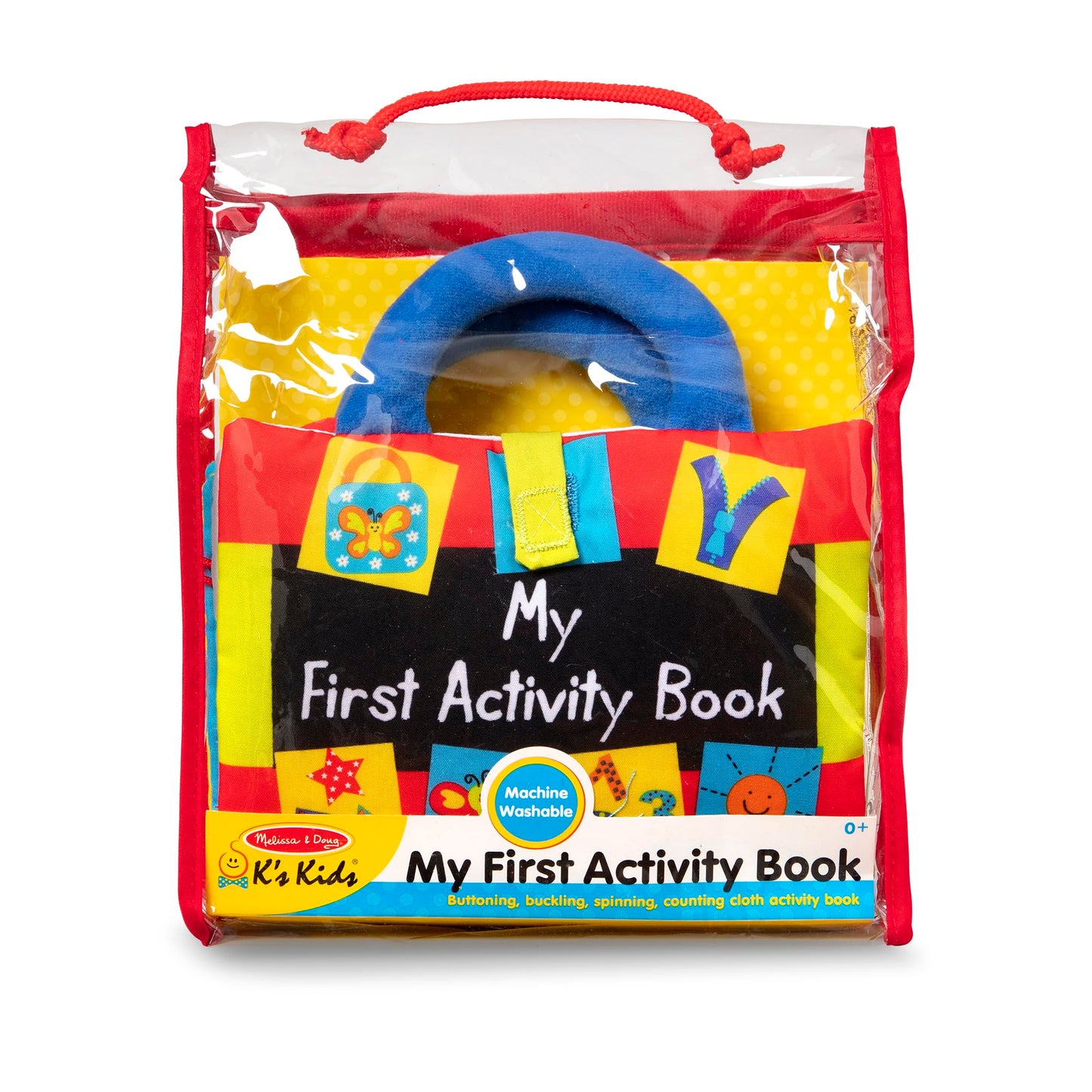 Melissa & Doug K’s Kids My First Activity Book, Soft Cloth Baby Book with Infant Toys—Puppets, Crinkles, Buttons, Buckles & Clock, Machine Washable Montessori Baby Toys for Kids 0–24 Months 🍁 All In One Marketplace Canada
