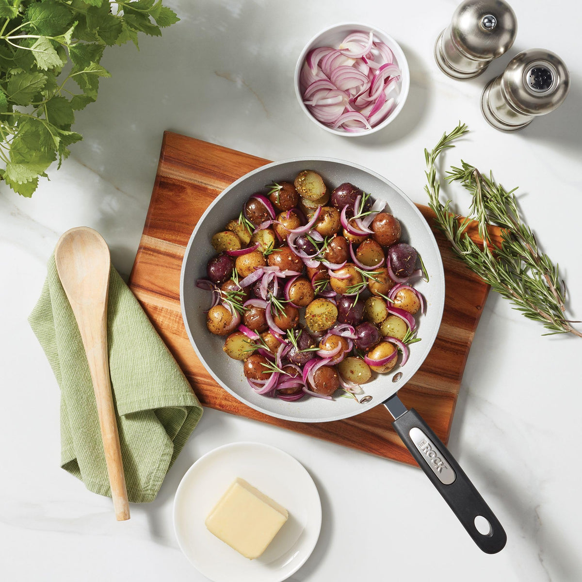 Starfrit The Rock Terra 30cm Ceramic Deep Fry Pan with Lid, PFAS Free ๐ All In One Marketplace Canada
