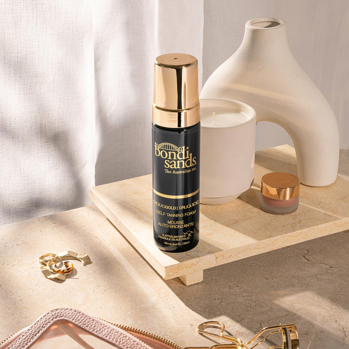 Bondi Sands Liquid Gold Self Tanning Foam | No Wash Off | Lightweight + Quick Dry Foam Enriched with Argan Oil, Provides a Hydrated Streak-Free Tan | 150mL ๐ All In One Marketplace Canada