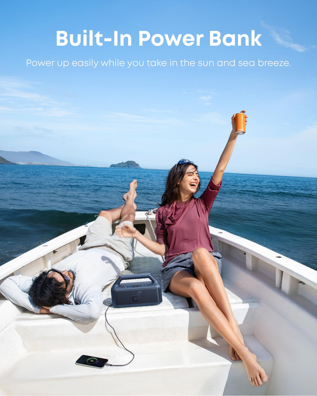 soundcore Boom 2 Outdoor Speaker, 80W, Subwoofer, BassUp 2.0, 24H Playtime, IPX7 Waterproof, Floatable, RGB Lights, USB-C, Custom EQ, Bluetooth 6.0, Portable, Camping, Beach, and Backyard-Blue ๐ All In One Marketplace Canada