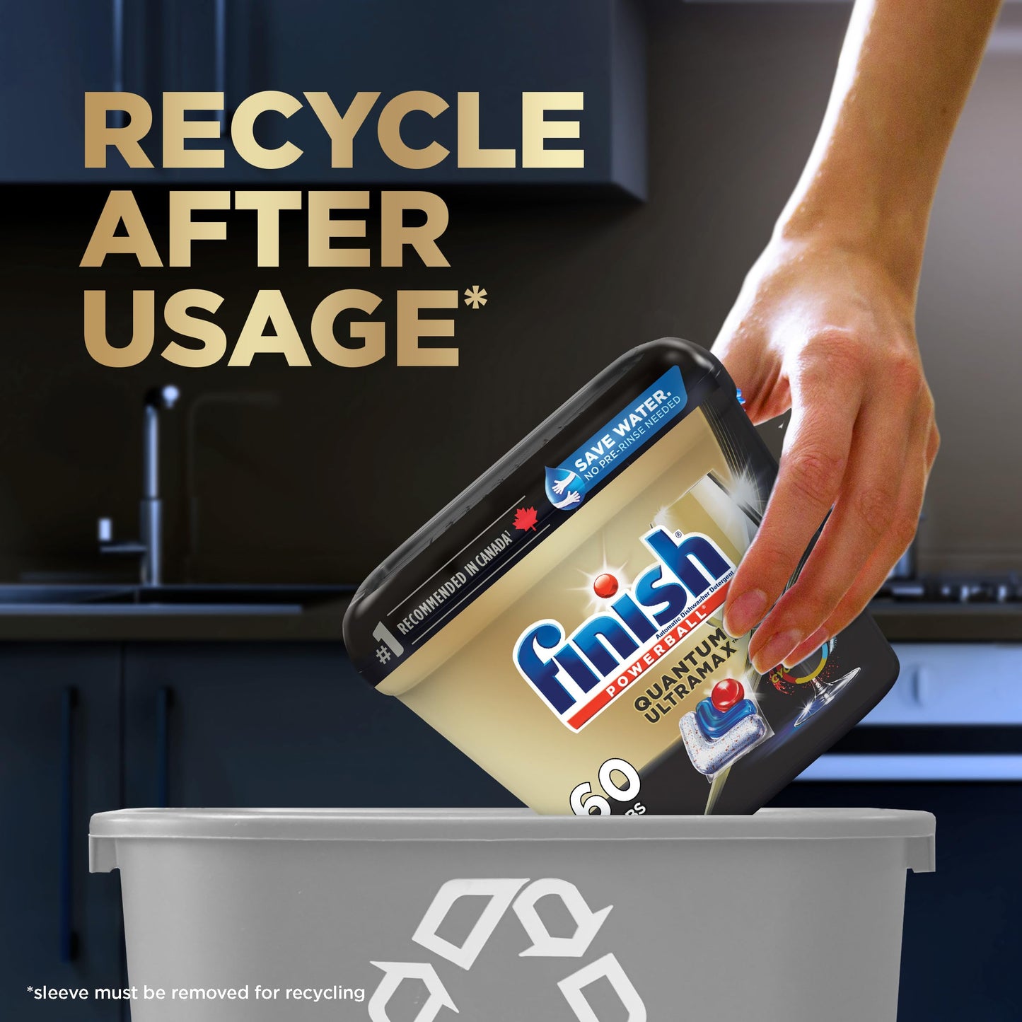 Finish Quantum UltraMax Dishwasher Detergent Pods, 60 Tabs ๐ All In One Marketplace Canada