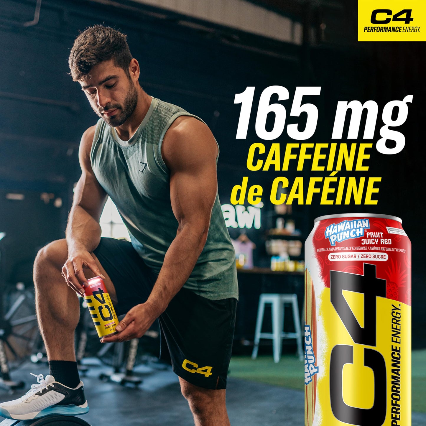 Cellucor C4 Performance Energy Drink, Hawaiian Punch Juicy Red, Carbonated Sugar Free Drink with no Artificial Colours or Dyes, 473mL, 12 count š All In One Marketplace Canada