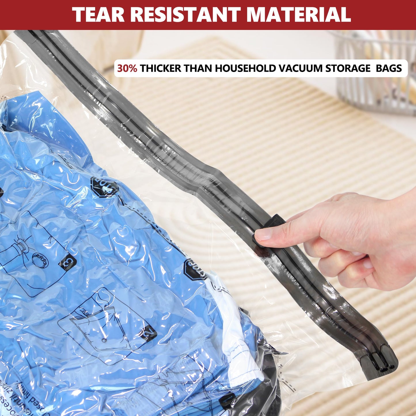 Vacuum Seal Bags for Clothing Travel and Home Storage, Travel Vacuum Bags with Electric Pump, Space Saver Compression Packing Cubes for Luggage Suitcase Bedding Blankets Clothes, 12 Combo ๐ All In One Marketplace Canada