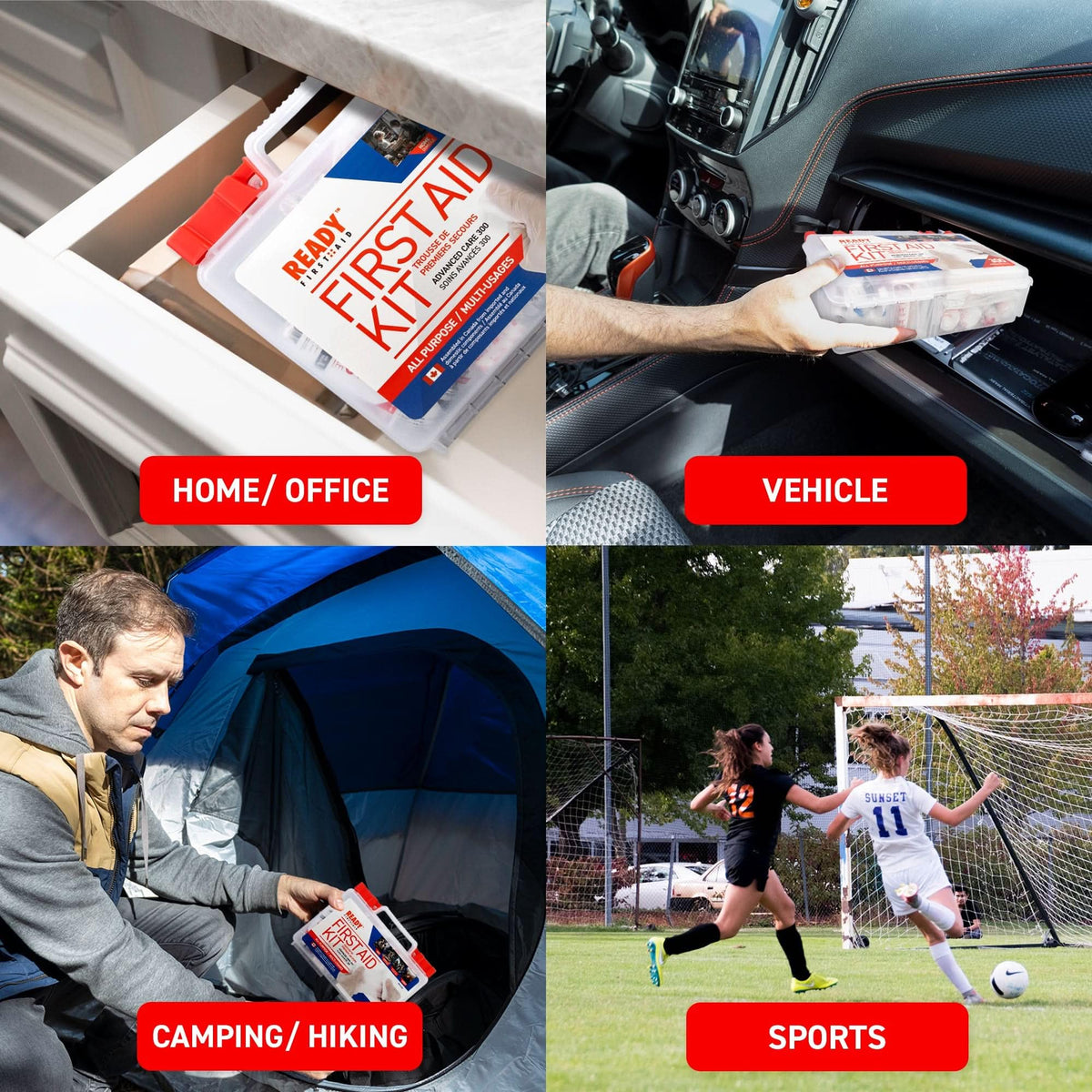 Ready First-Aid 300 Piece First-aid Kit - First Aid Kit for Car, Trousse De Premiers Soins, Home, Camping Essentials, Travel π All In One Marketplace Canada