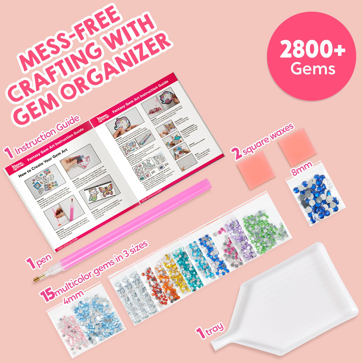 Klever Kits 16 Projects Gem Painting, Kids Diamond Art Painting Kit with 5D Gem, Arts and Crafts for Girls Ages 6-12,Art Gift Ideas for Girls Crafts Ages 6, 7, 8, Girl Gifts, Easter Gifts for Kids ๐ All In One Marketplace Canada