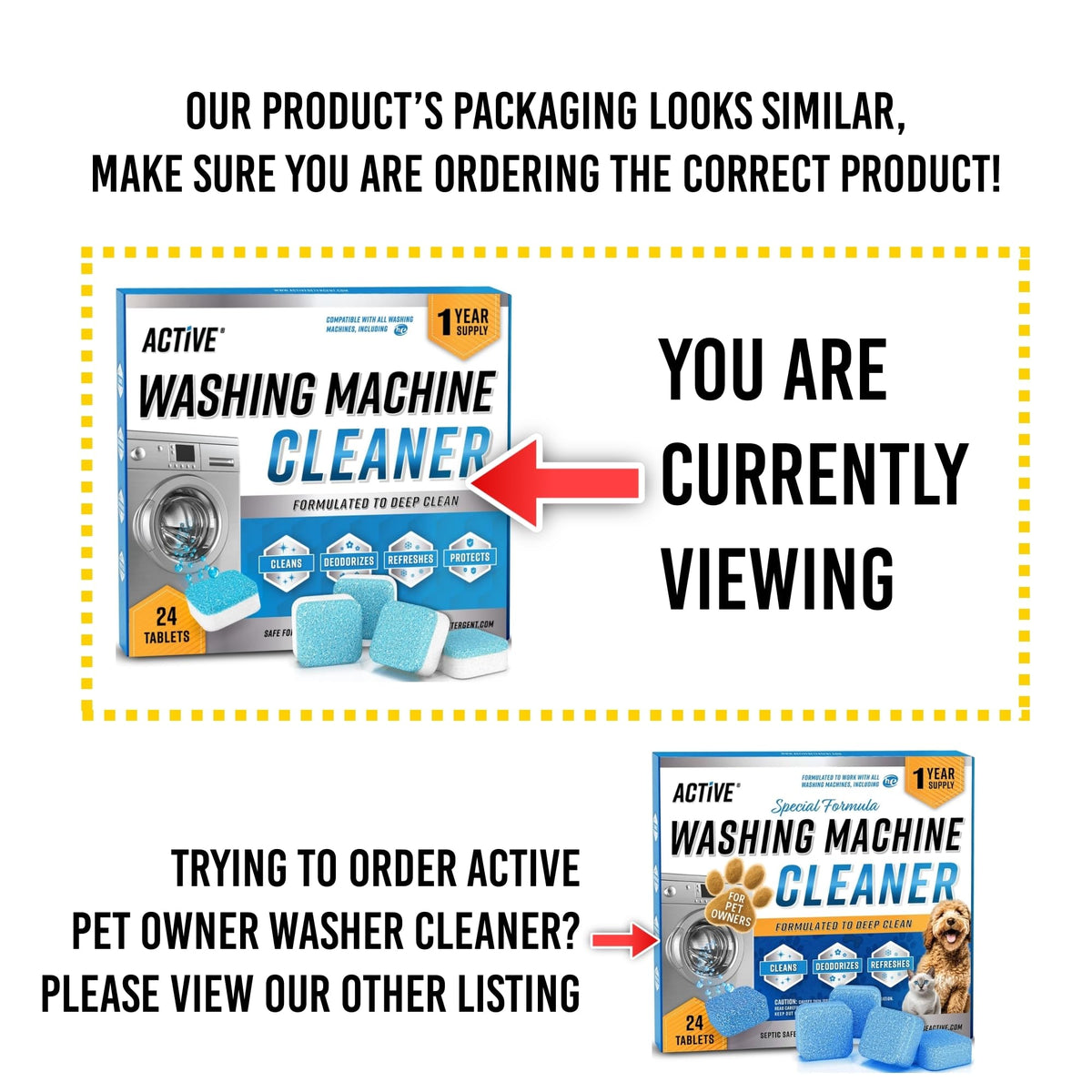 Washing Machine Cleaner Descaler 24 Pack - Deep Cleaning Tablets For HE Front Loader & Top Load Washer, Septic Safe Eco-Friendly Deodorizer, Clean Inside Drum and Laundry Tub Seal - 12 Month Supply ๐ All In One Marketplace Canada