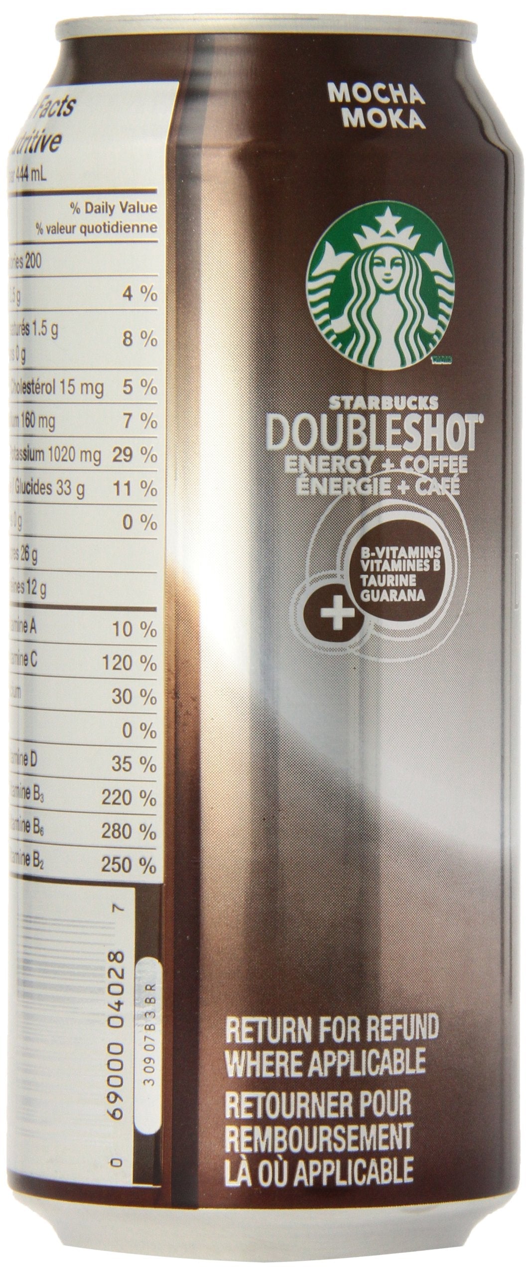 Starbucks Double Shot Mocha, 444 mL Cans, 12 Pack ๐ All In One Marketplace Canada