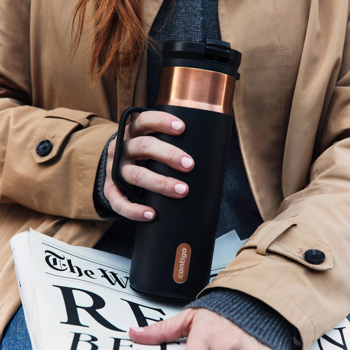 Contigo SnapSeal 20 oz Travel Mug w/Side Handle | Vacuum-Insulated Stainless Steel for Hot Coffee & Tea or Cold Drinks | Spill-Proof Lid w/Straw Compatibility | BPA & Lead-Free | Dishwasher Safe ๐ All In One Marketplace Canada