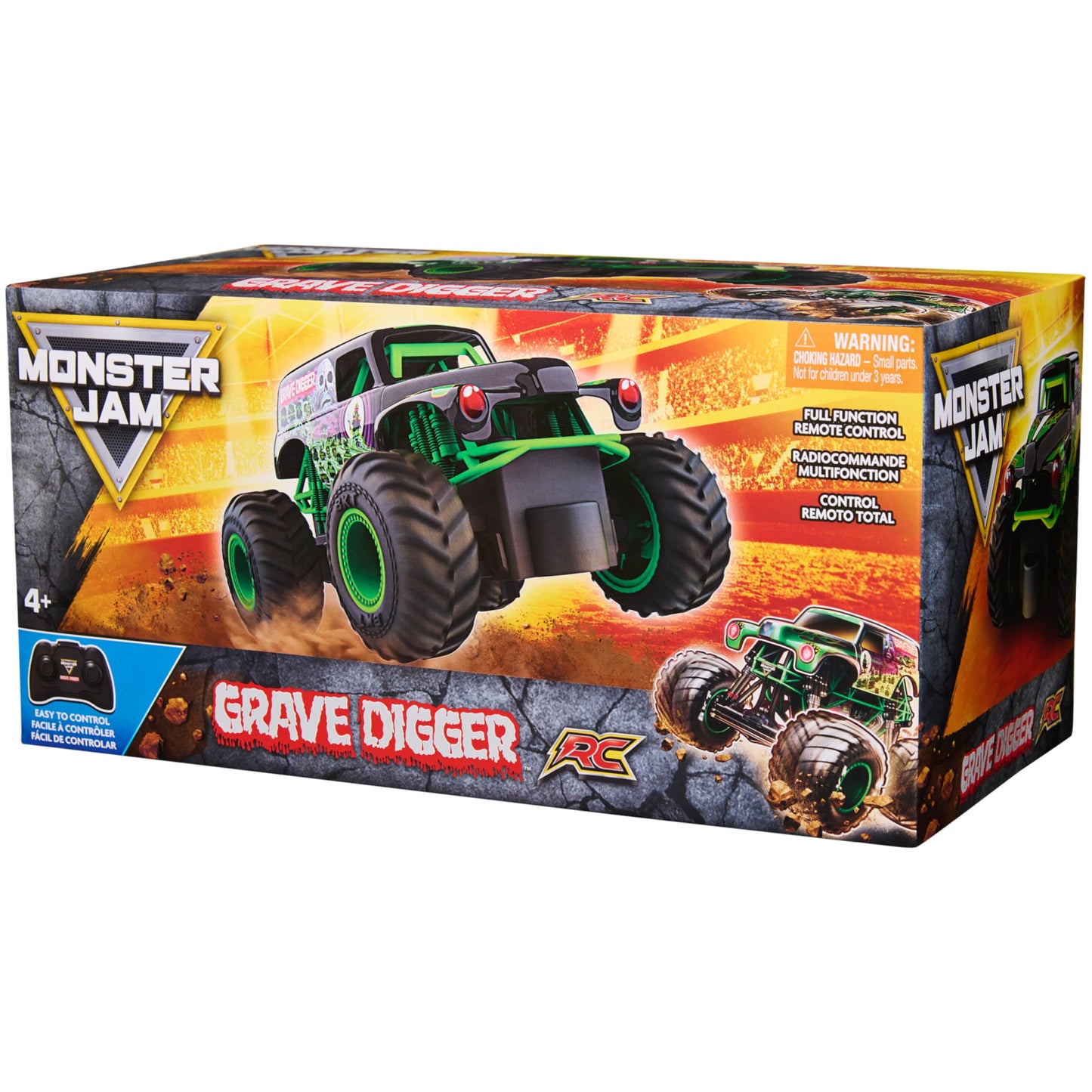 Monster Jam , Official Grave Digger Remote Control Monster Truck Toy, 1:24 Scale, 2.4 GHz, for Ages 4 and Up ๐ All In One Marketplace Canada