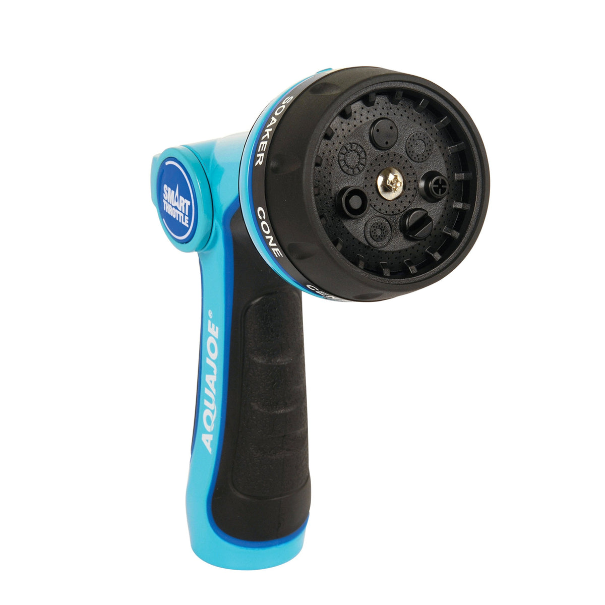Aqua Joe AJHN102 Heavy Duty Indestructible Metal Multi Function Adjustable Hose Nozzle with Smart Throttle, Blue ๐ All In One Marketplace Canada