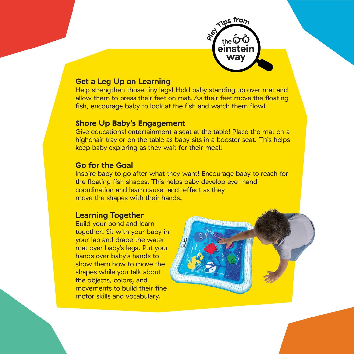 Baby Einstein Octopus Water Play Mat - Safety Fill Line, Tummy Time Activity & Sensory Toy for Babies Newborn & up, Blue ๐ All In One Marketplace Canada