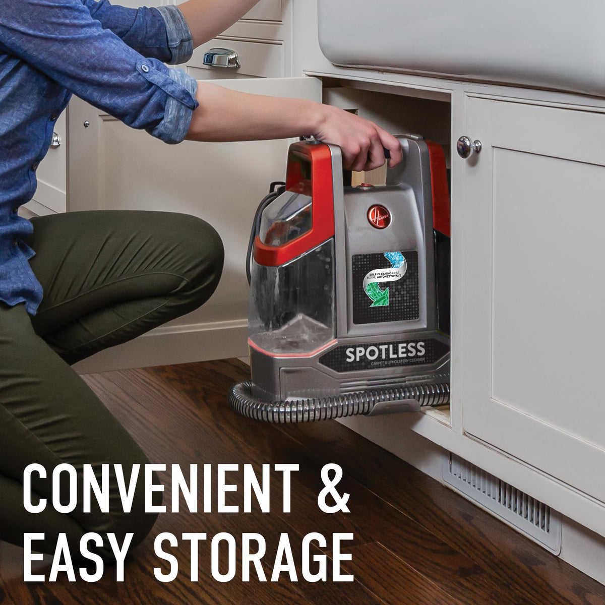 Hoover Spotless Portable Carpet + Upholstery Spot Cleaner Machine, Lightweight Shampooer Machine, Pet Stain Remover, Car and Auto Detailer, Pair with Hoover Carpet Cleaner Solution π All In One Marketplace Canada