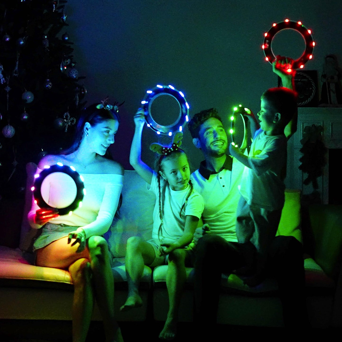 TOSY Flying Ring - 12 Monocolor LEDs, Super Bright, Lost Mode, Auto Light Up, Birthday Gift for Kid/Teen/Boy/Girl, Safe, Waterproof, Pool/Beach/Camping Toy (Blue) ๐ All In One Marketplace Canada