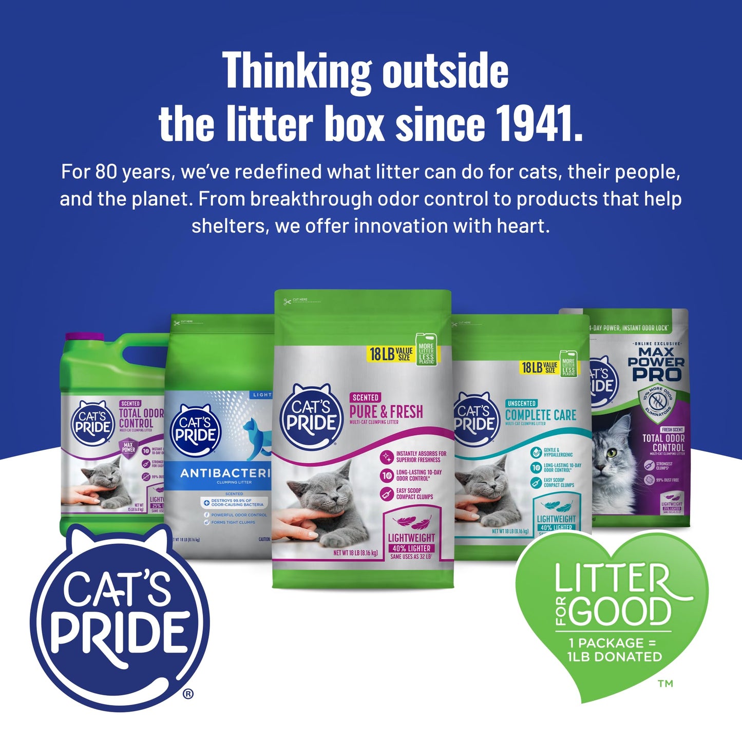 Cat's Pride Max Power: UltraClean Low Tracking Multi-Cat Clumping Litter - Keeps Paws & Home Clean - Up to 10 Days of Powerful Odor Control - 99% Dust Free - Unscented, 15 Pounds ๐ All In One Marketplace Canada