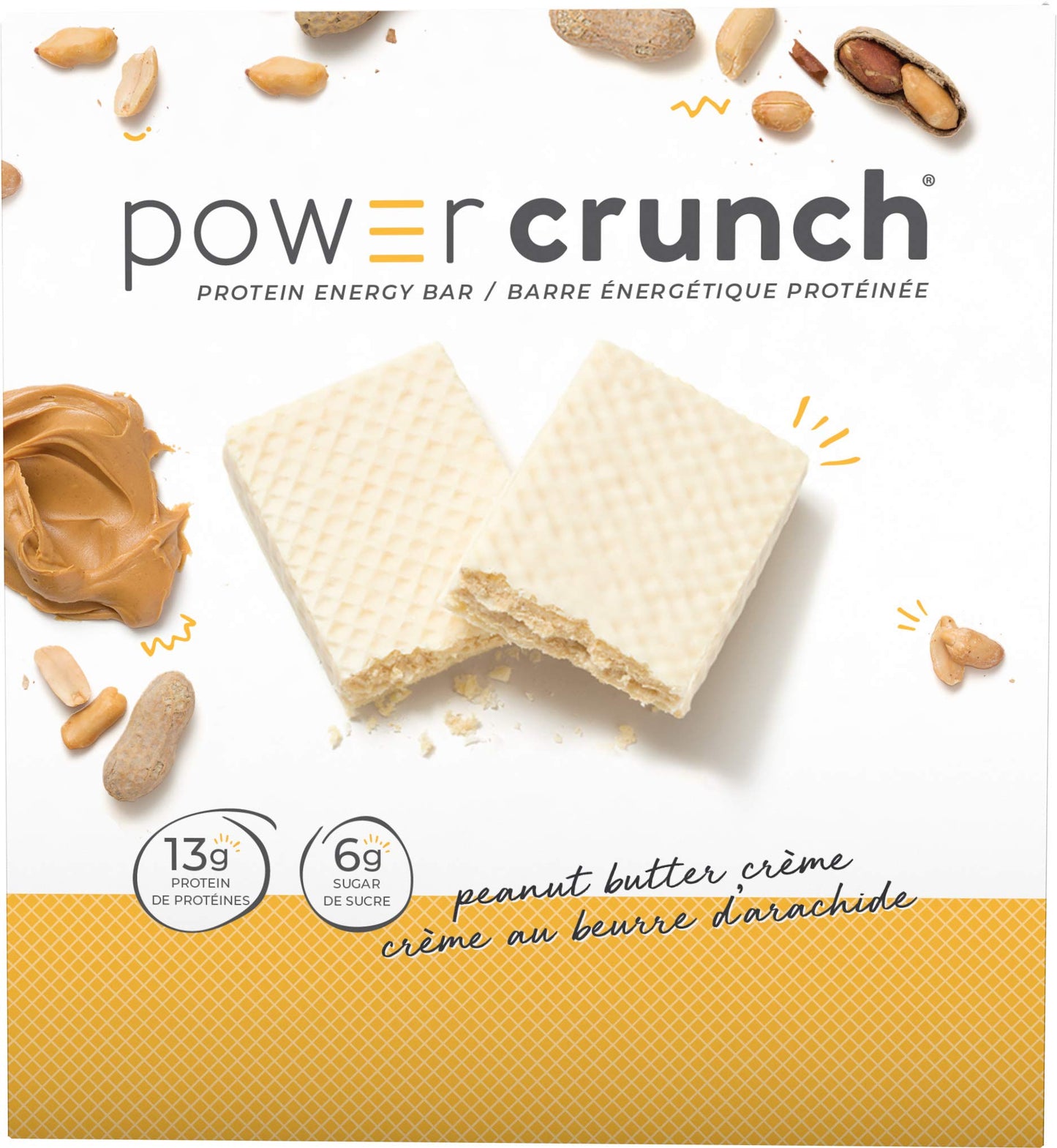 Power Crunch Protein Bars Peanut Butter Crème 12 Count – High Protein Wafer Bar, 13g Protein, Low Sugar, Cream-Filled Snack Bar 🍁 All In One Marketplace Canada