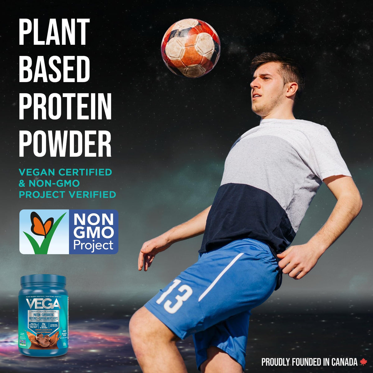 Vega Protein + Supergreens Vegan Plant Based Protein Powder – 20g Organic Pea Protein, Dairy-free, Healthy Breakfast Shake – Chocolate, 16 Servings, 521 grams (Pack of 1) 🍁 All In One Marketplace Canada