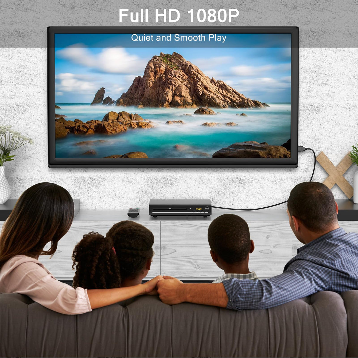 DVD Players for TV with HDMI,Plays All Regions and Formats,CD Player for Home,Support 1080P Video/CD/DVD/VCD/JPEG/USB, Remote, HDMI and RCA Cables Included š All In One Marketplace Canada