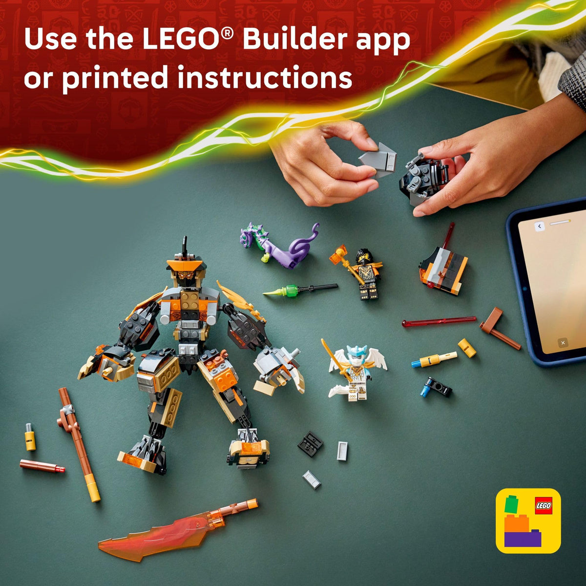LEGO NINJAGO Coleβs Mission Mech & Dragon Zane Building Toy for Boys, Girls & Kids, Ages 7+ - Poseable Mech W/Cole, Acid Monster, & Zane Minifigures for Pretend Play - Gift Idea for Birthdays - 71854 π All In One Marketplace Canada