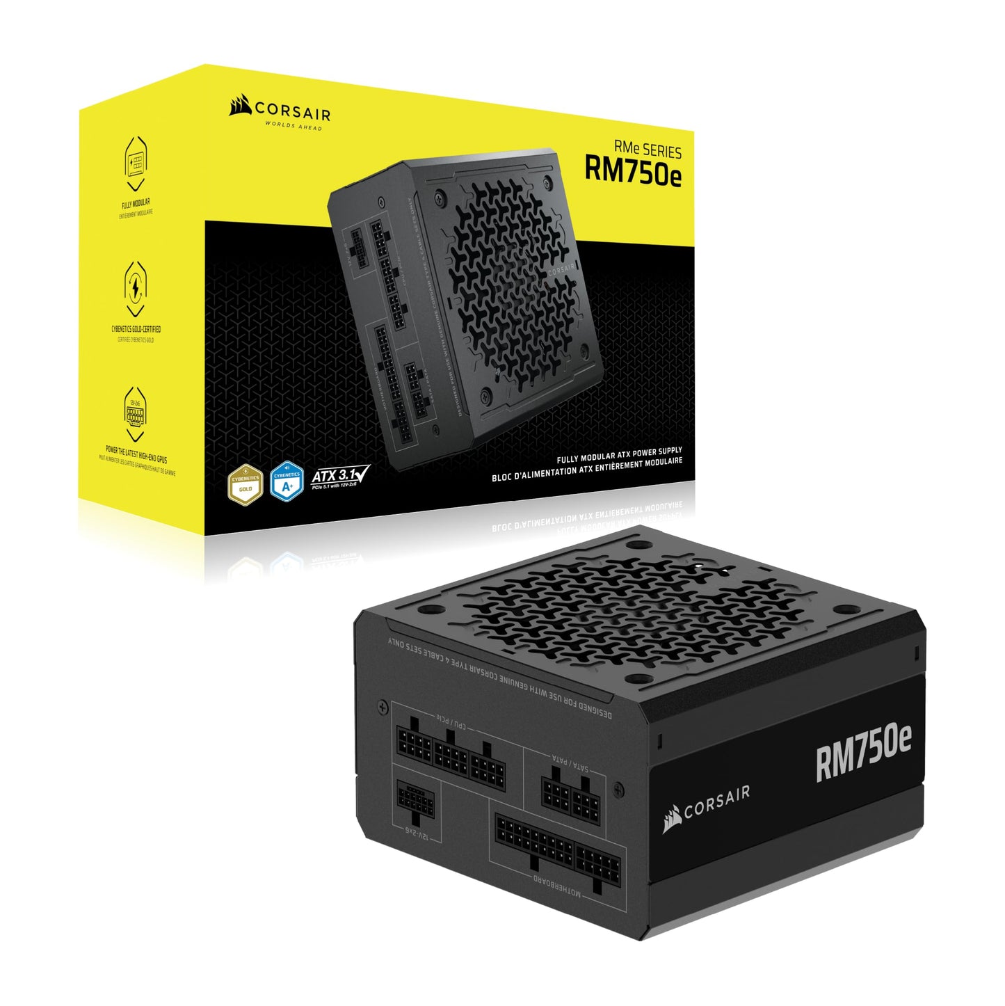 CORSAIR RM750e (2025) Fully Modular Low-Noise ATX Power Supply with 12V-2x6 Cable โ ATX 3.1 & PCIe 5.1 Compliant, Cybenetics Gold Efficiency, 105ยฐC-Rated Capacitors, Modern Standby Mode โ Black ๐ All In One Marketplace Canada