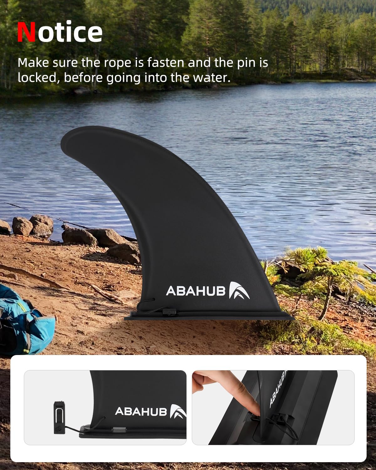 Abahub 9'' SUP Fin Inflatable Paddle Board Replacement Fins, Quick Release Slide in Detachable Center Fin for iSUP Stand UP Paddleboard Inflatable Boards 9 Inch 1 Pack Black ๐ All In One Marketplace Canada