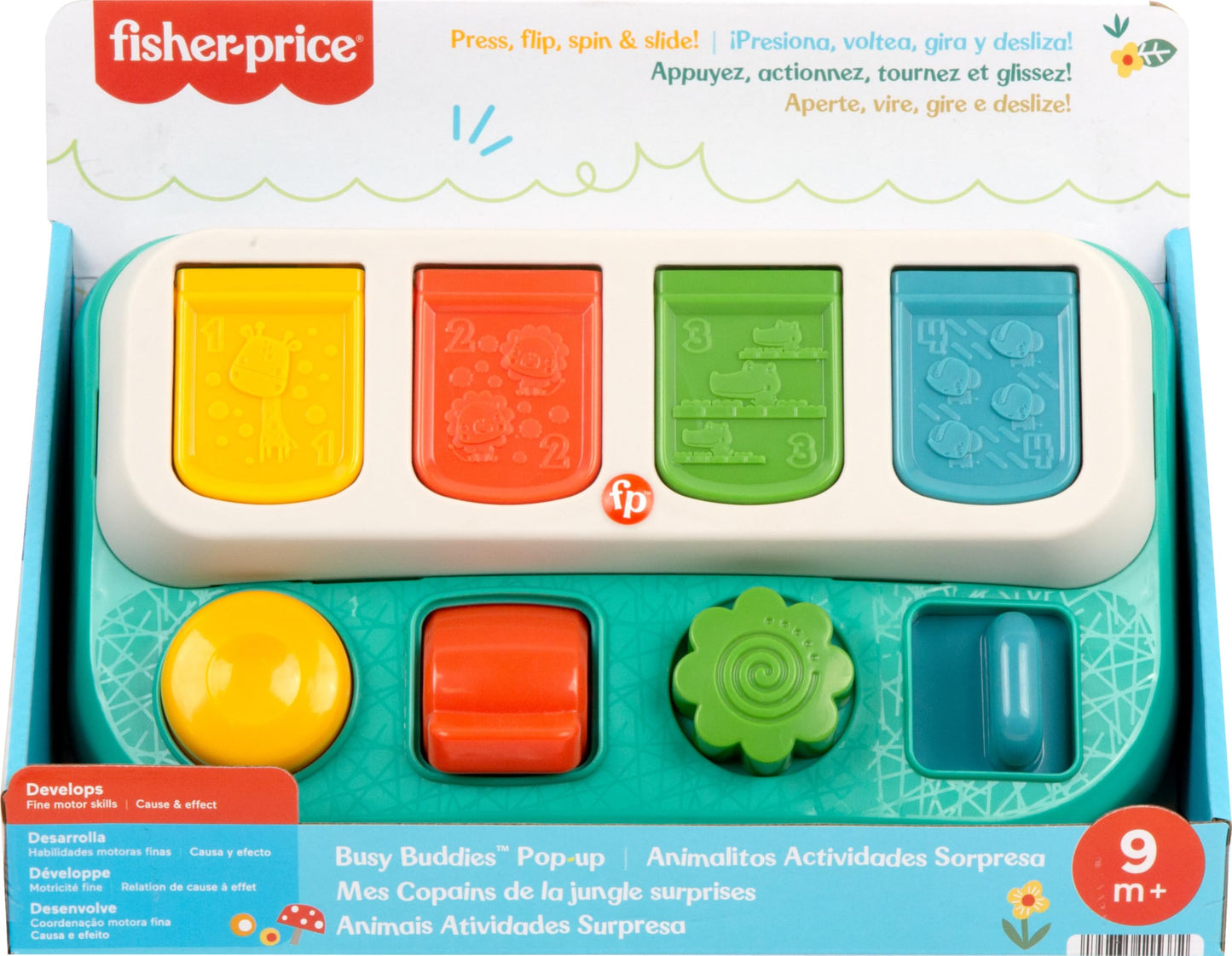 Fisher-Price Baby Early Learning Toy with Fine Motor Activities for Cause-and-Effect Play, Busy Buddies Pop-Up ๐ All In One Marketplace Canada