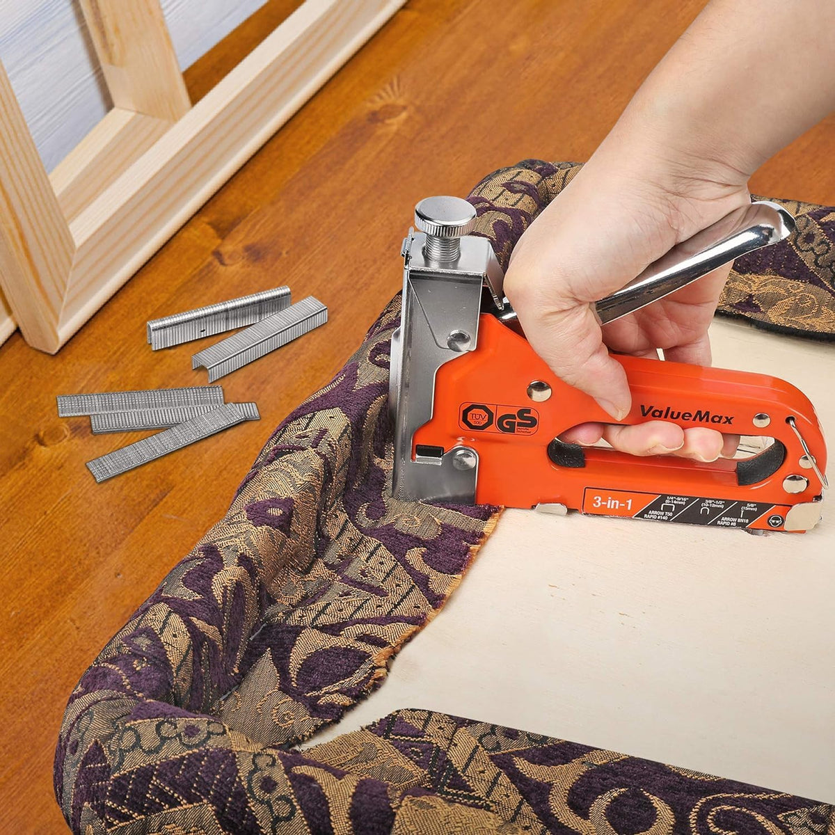ValueMax Staple Gun Kit, 3-in-1 Stapler with 3000 Staples for Furniture, Wood, Cable, DIY, Craft, Canvas ๐ All In One Marketplace Canada