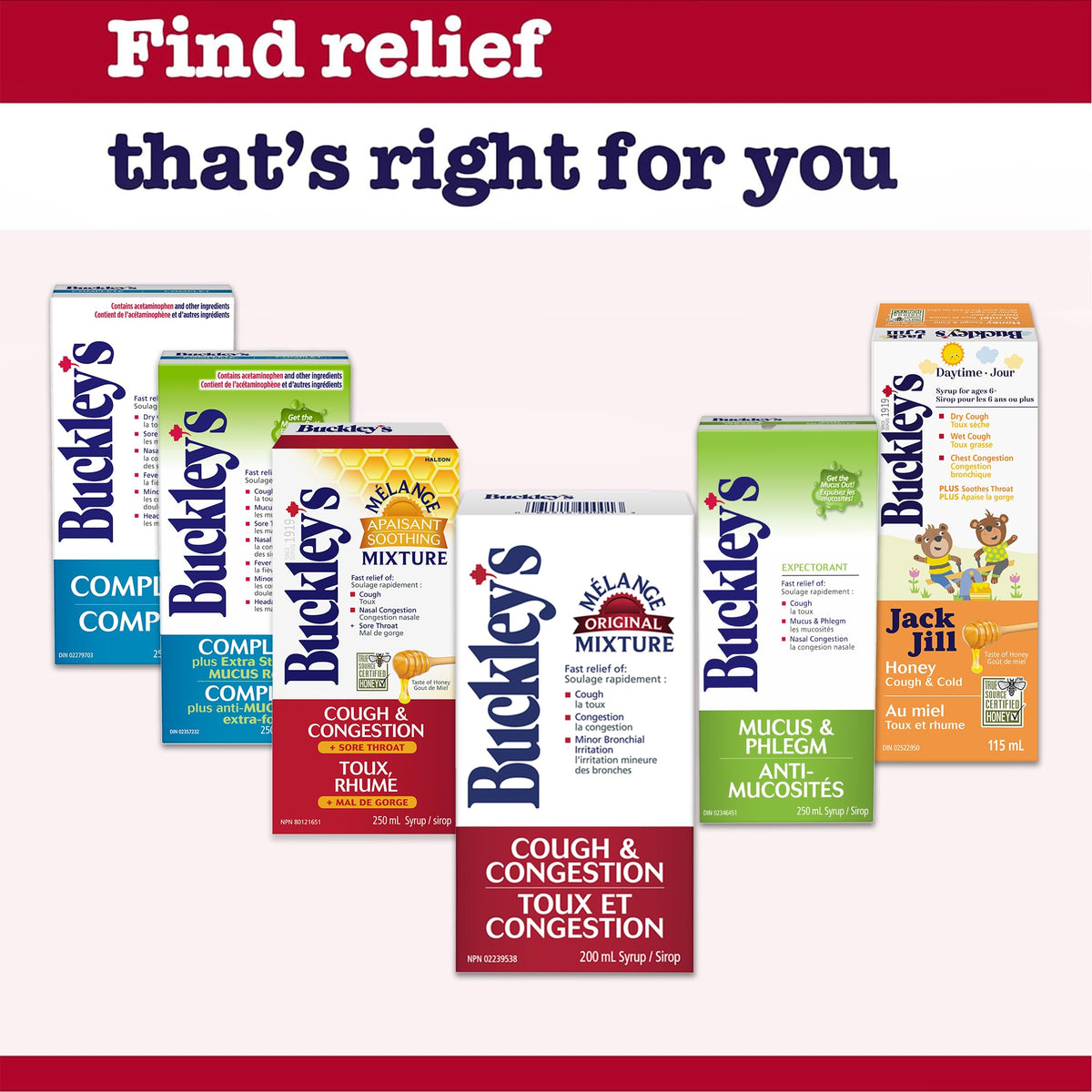 Buckley's Complete Syrup for Cough, Cold & Flu Relief, 250 mL (Packaging May Vary) ๐ All In One Marketplace Canada
