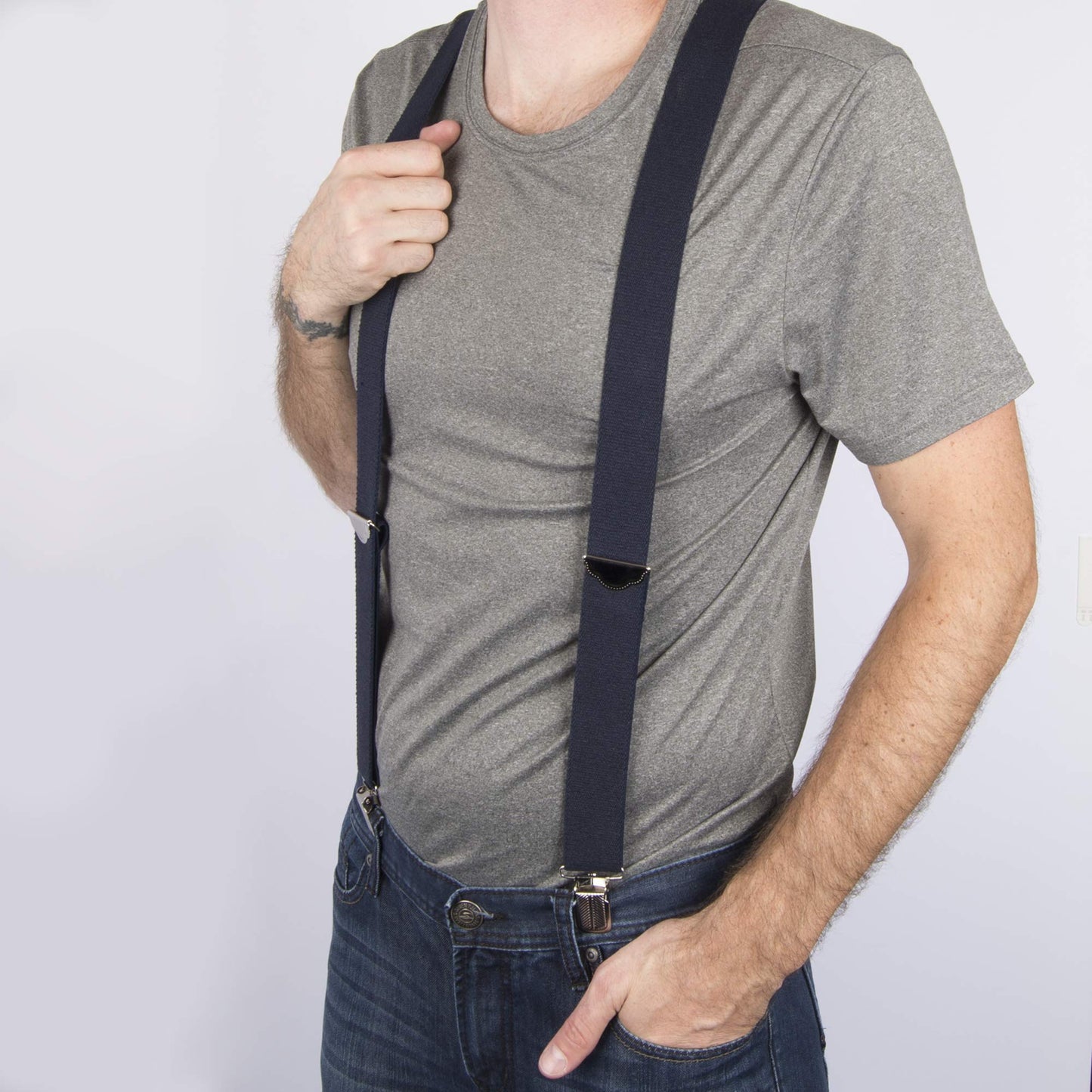 Dickies Men's 1-1/2 Solid J-Clip Suspender, Navy, One Size ๐ All In One Marketplace Canada