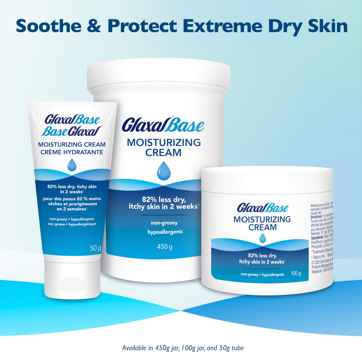 Glaxal Base Moisturizing Cream, Relief from Itchy, Dry Skin, Hypoallergenic & Paraben-Free, Made in Canada, 450 g ๐ All In One Marketplace Canada