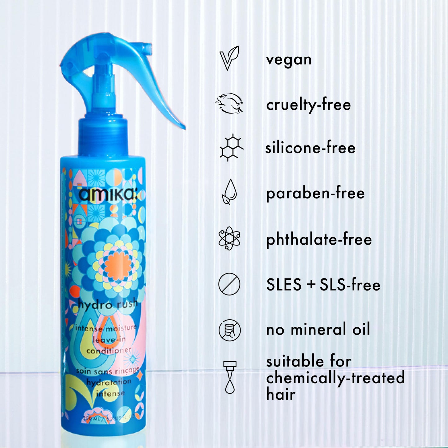 amika hydro rush intense moisture leave-in conditioner with hyaluronic acid, 60ml ๐ All In One Marketplace Canada