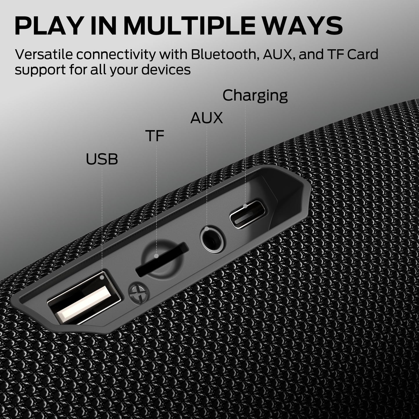 Monster S380 Bluetooth Speaker, Portable Speaker with 40W Stereo Sound, 20H Playtime, IPX6 Waterproof, Bluetooth 6.0, Support AUX/TF Card, TWS Pairing Wireless Speaker for Outdoor Travel Party 🍁 All In One Marketplace Canada