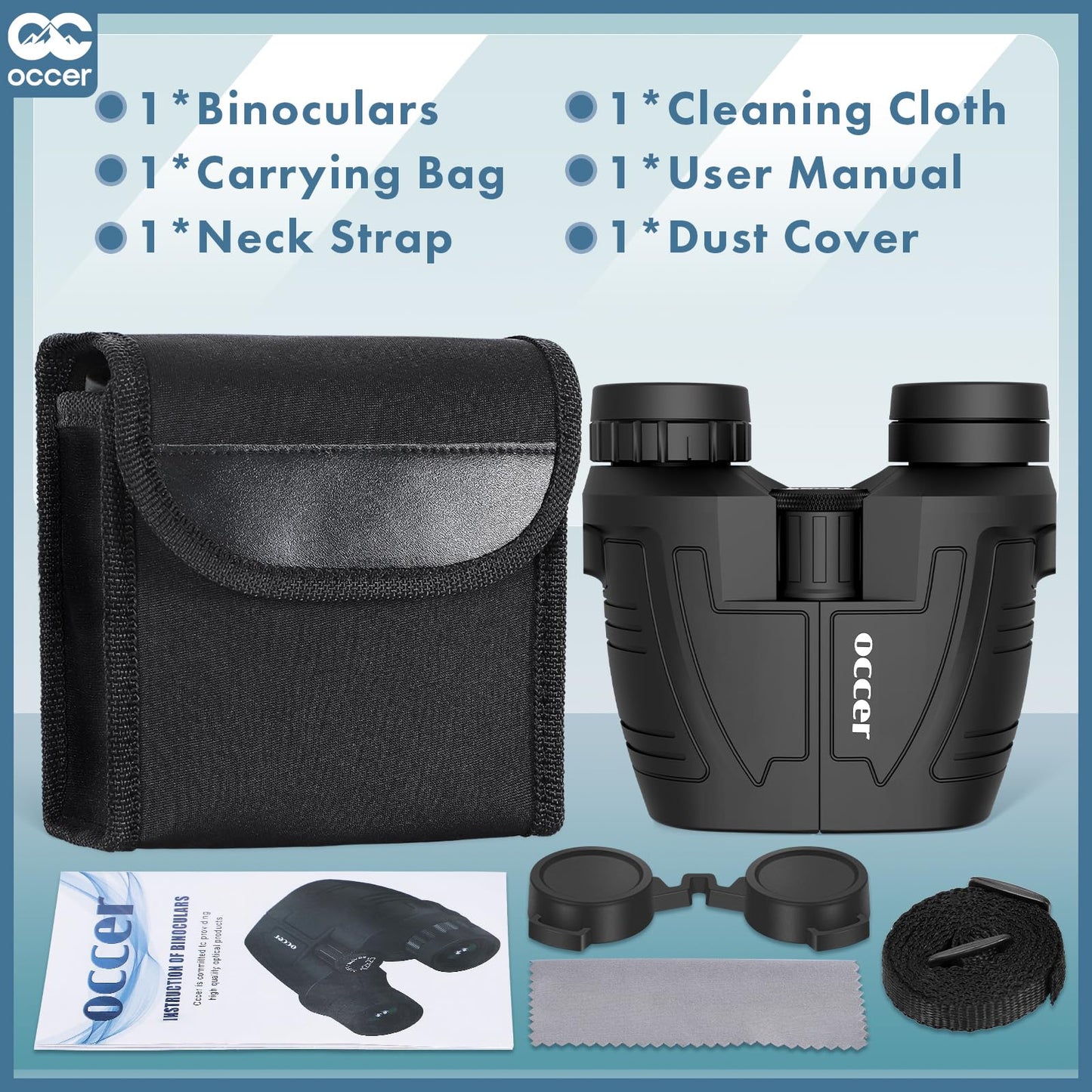 Occer 12x25 Compact Binoculars for Adults Kids, Small Binoculars with Large Clear Low Light Vision,High Power Lightweight Binocular Easy Focus for Hunting, Bird Watching, Travel, Hiking,Gift for Men 🍁 All In One Marketplace Canada