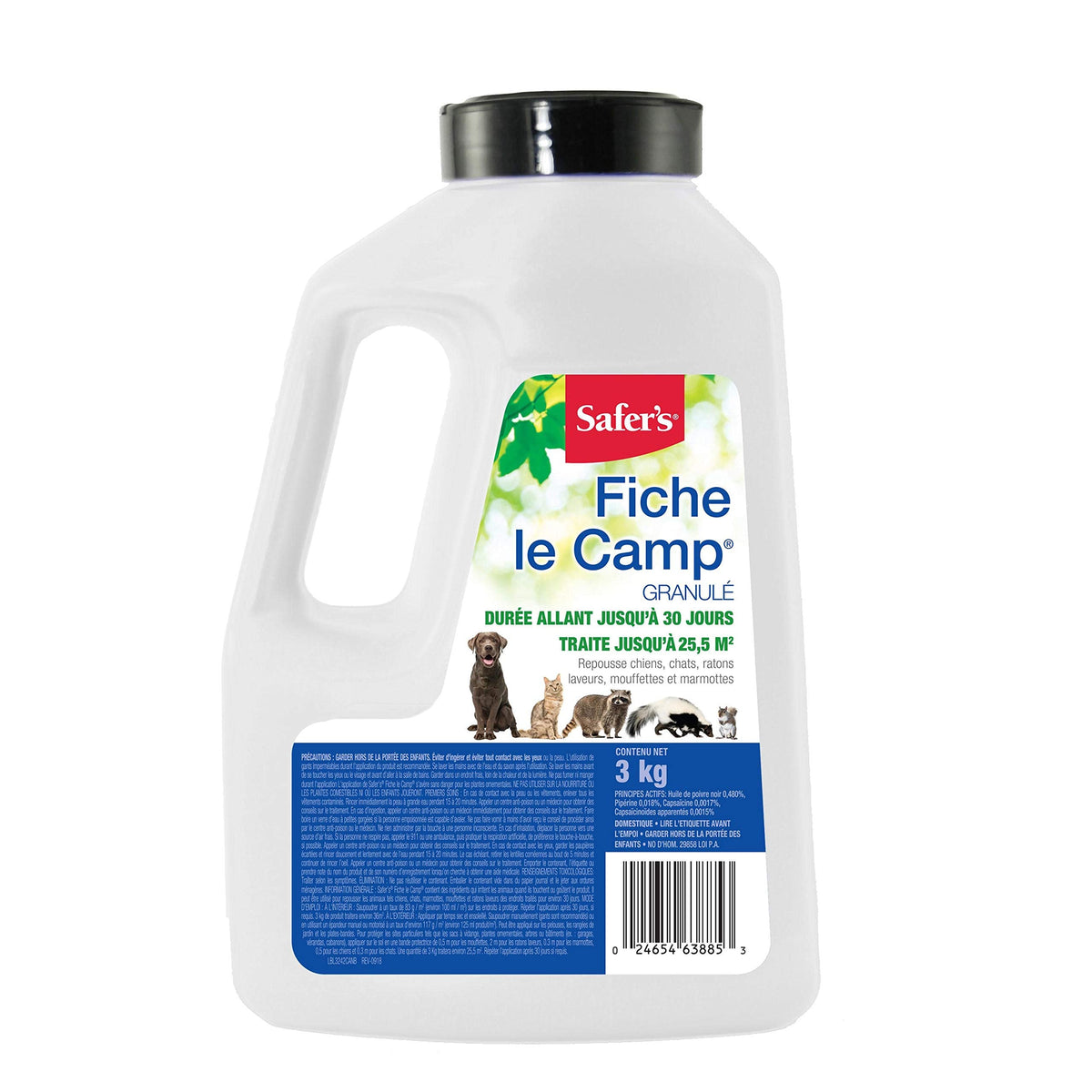 Safer's 3242CAN Critter Ridder Animal Repellent Granules - Repels raccoons, skunks, dogs, cats, squirrels, groundhogs, 3kg ๐ All In One Marketplace Canada