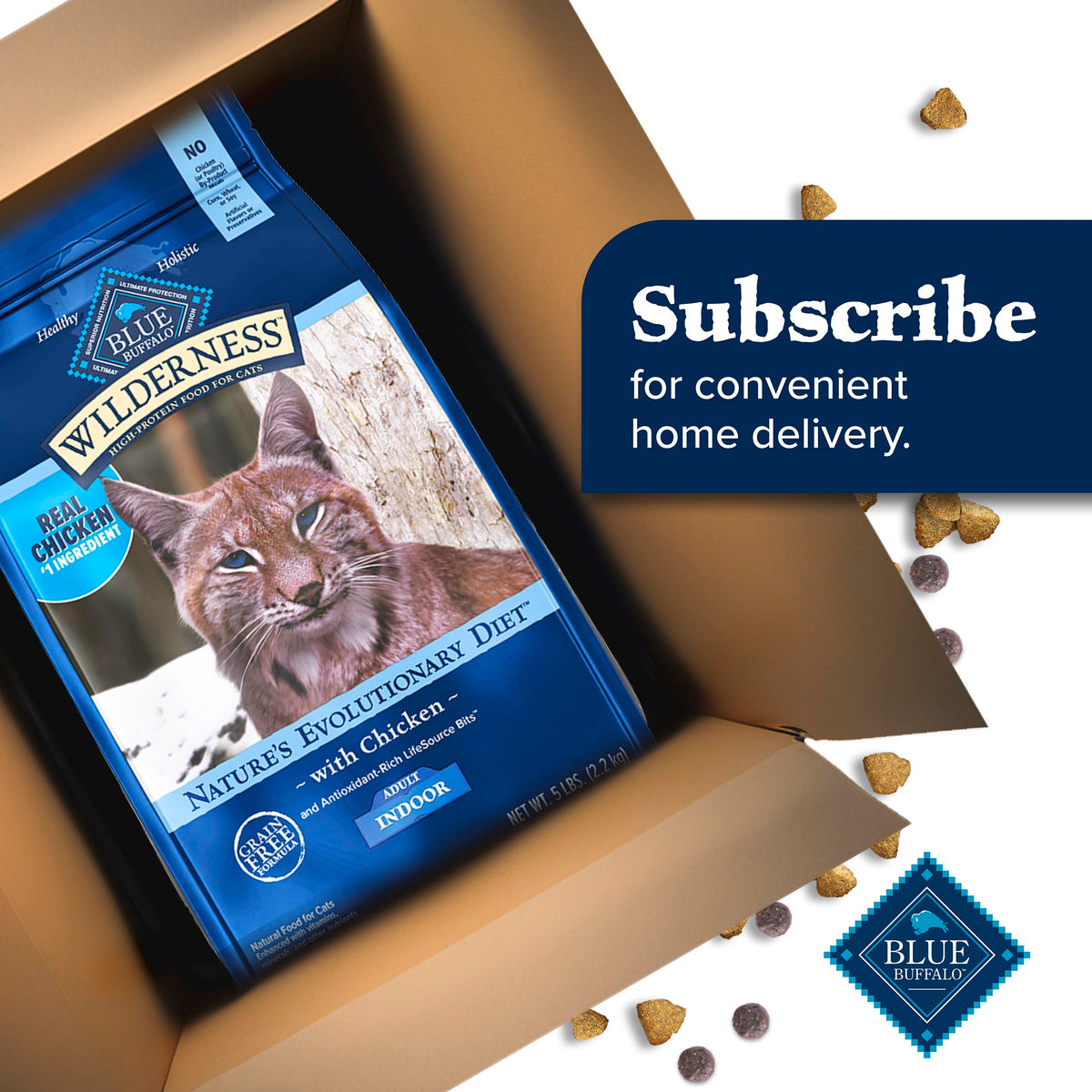 Blue Buffalo Wilderness Chicken Natural High-Protein Grain-Free Dry Food for Adult Indoor Cats, Real Chicken First, Antioxidant-Rich LifeSource Bits Support Immunity, Promotes Strong Muscles, 5 lbs. ๐ All In One Marketplace Canada
