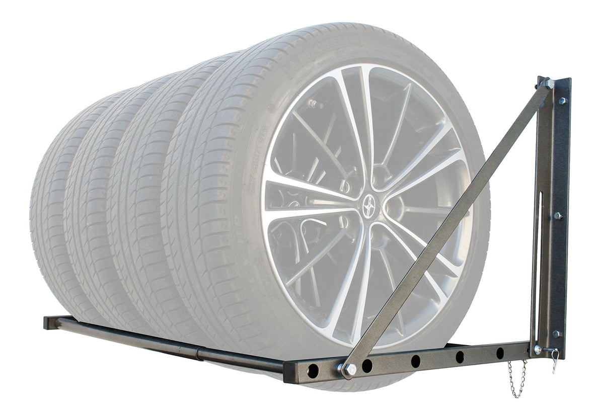 MaxxHaul 70489-300 lb Capacity Foldable and Adjustable Wall Mount Tire Rack, Black ๐ All In One Marketplace Canada