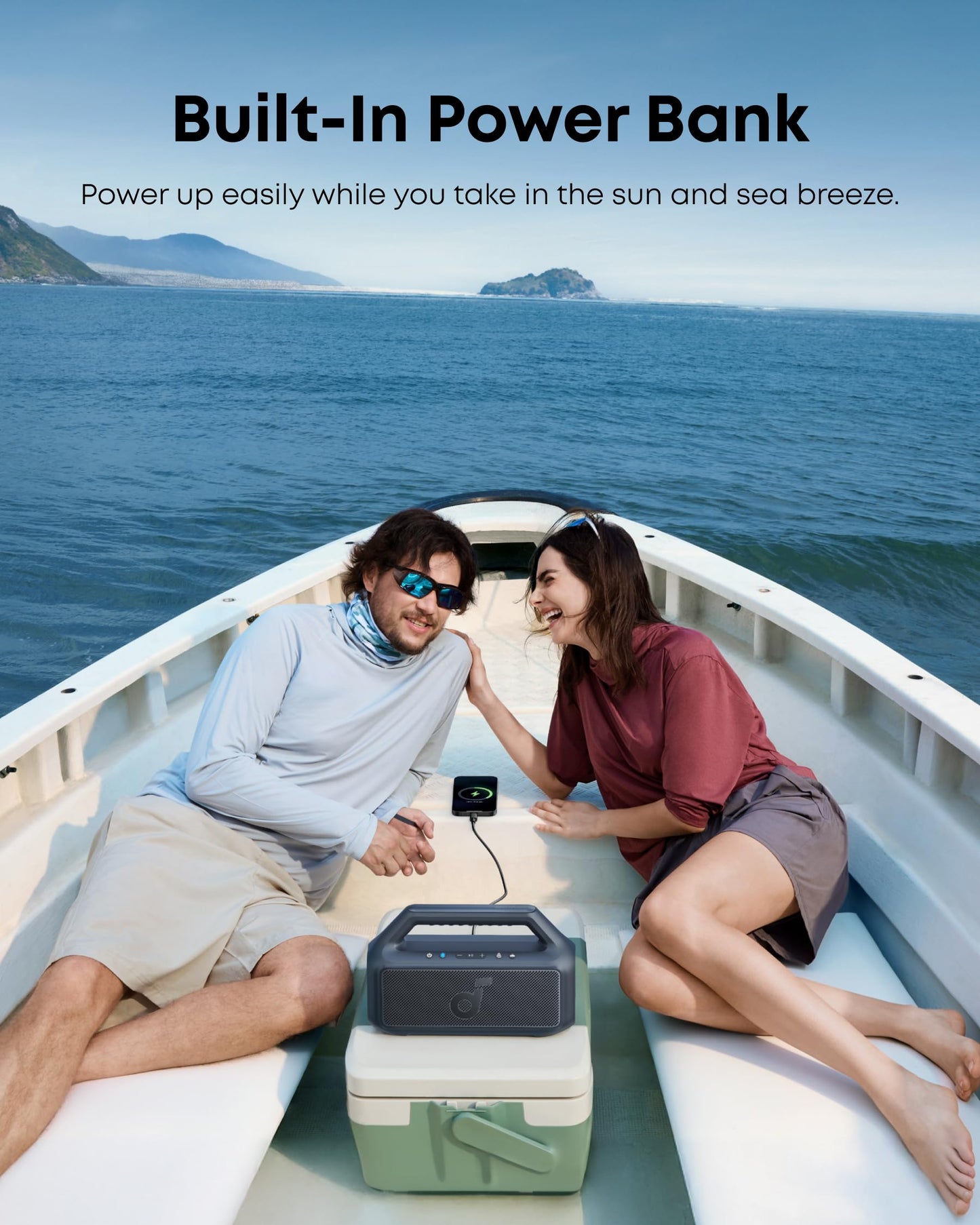 soundcore Boom 2 Outdoor Speaker, 80W, Subwoofer, BassUp 2.0, 24H Playtime, IPX7 Waterproof, Floatable, RGB Lights, USB-C, Custom EQ, Bluetooth 6.0, Portable, Camping, Beach, and Backyard-Black ๐ All In One Marketplace Canada