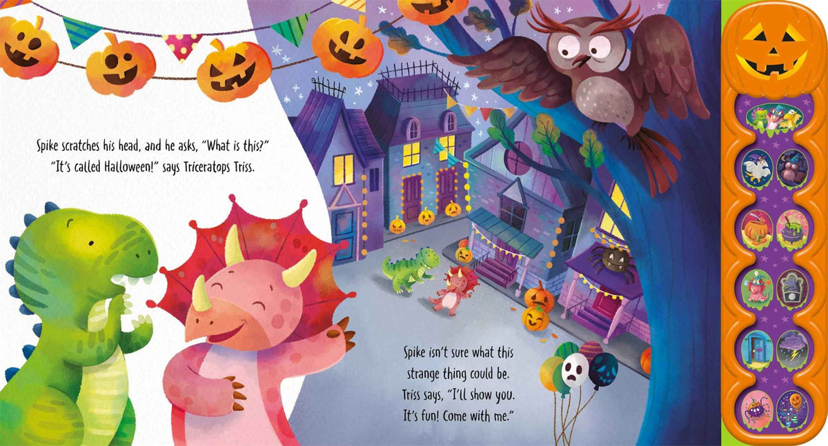Dino's First Halloween: Friends Celebrate Their Differences in this Spook-tacular Noisy Sound-Button Book