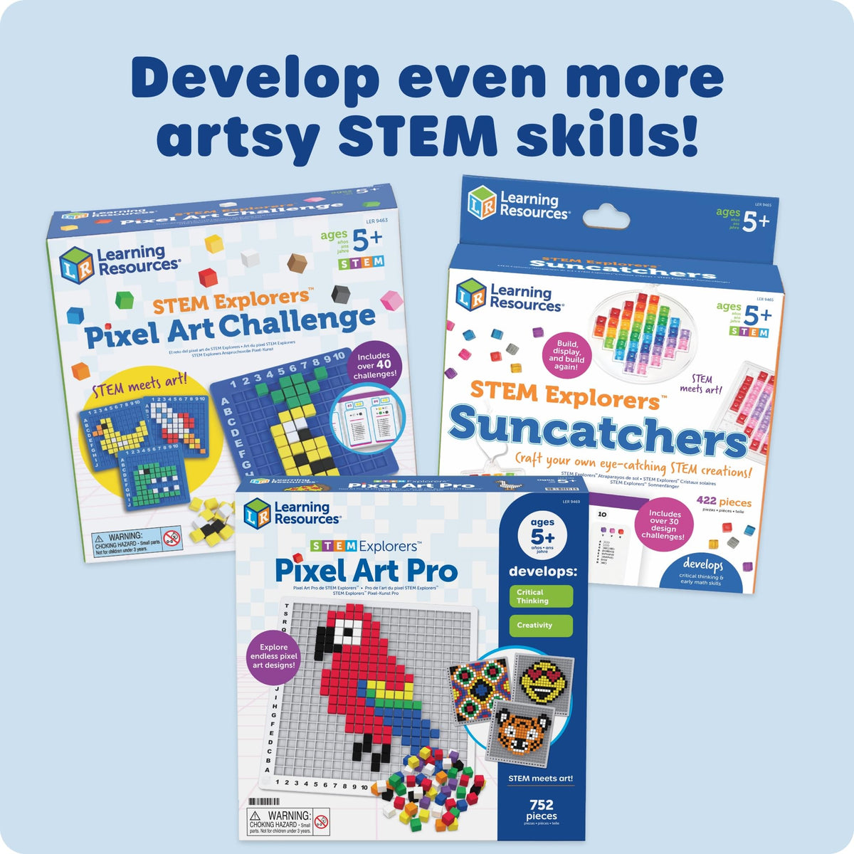 Learning Resources STEM Explorers Pixel Art Challenge ๐ All In One Marketplace Canada