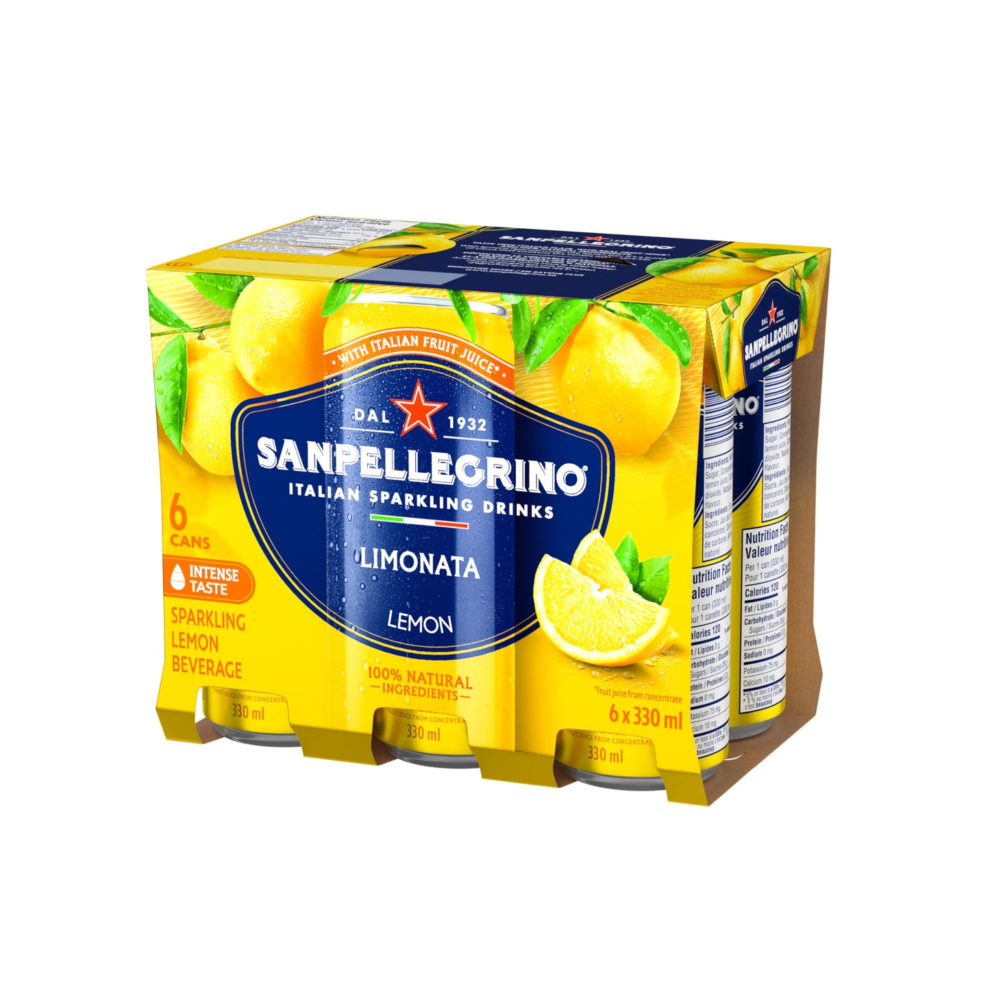 San Pellegrino Limonata Italian Sparkling Fruit Beverage, 24 x 330ml π All In One Marketplace Canada