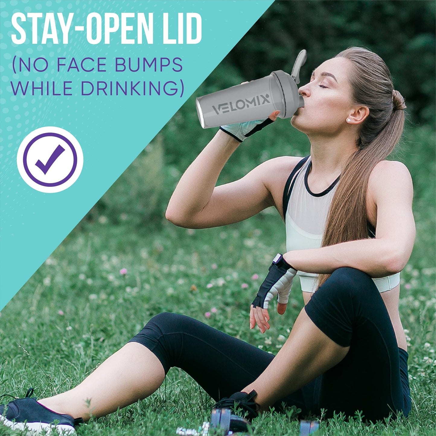 VELOMIX -4 PACK- 28 oz Protein Shaker Bottle for Protein Mixes - 4x Wire Whisk | Leak Proof Shaker Cups for Protein Shakes | Protein Shaker Bottle Pack | Protein Shake Cup(Silver Mix) ๐ All In One Marketplace Canada