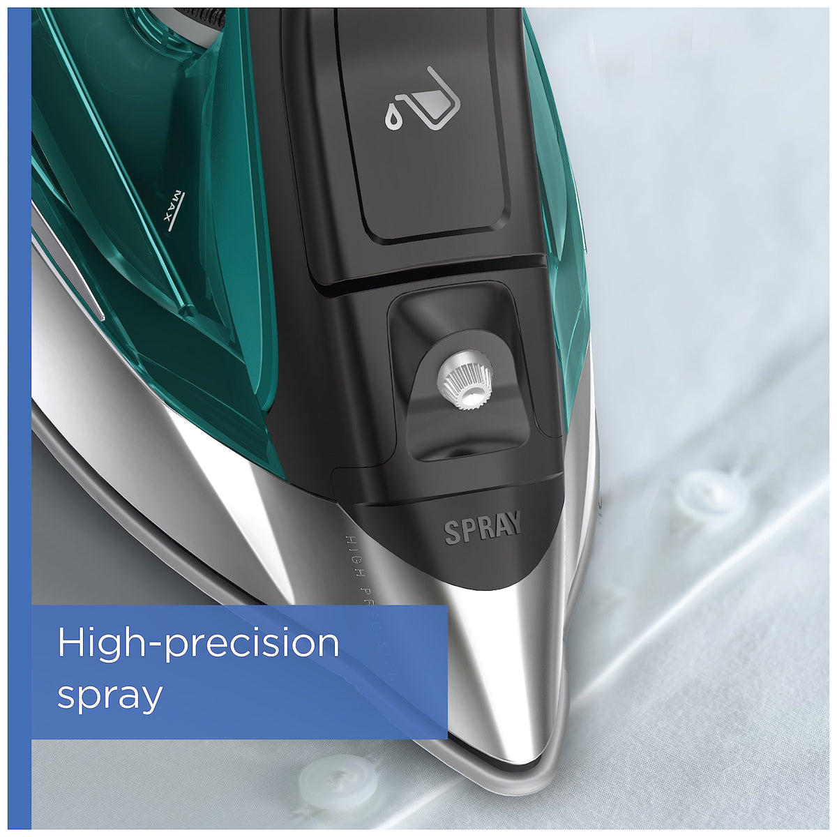 Rowenta Pro Master Stainless Steel Soleplate Steam Iron for Clothes, 1775 Watts, 210 g/min, 400 Microsteam Holes, Anti-Drip, Auto Shutoff, Powerful Steam, DW8360, Black & Blue ๐ All In One Marketplace Canada